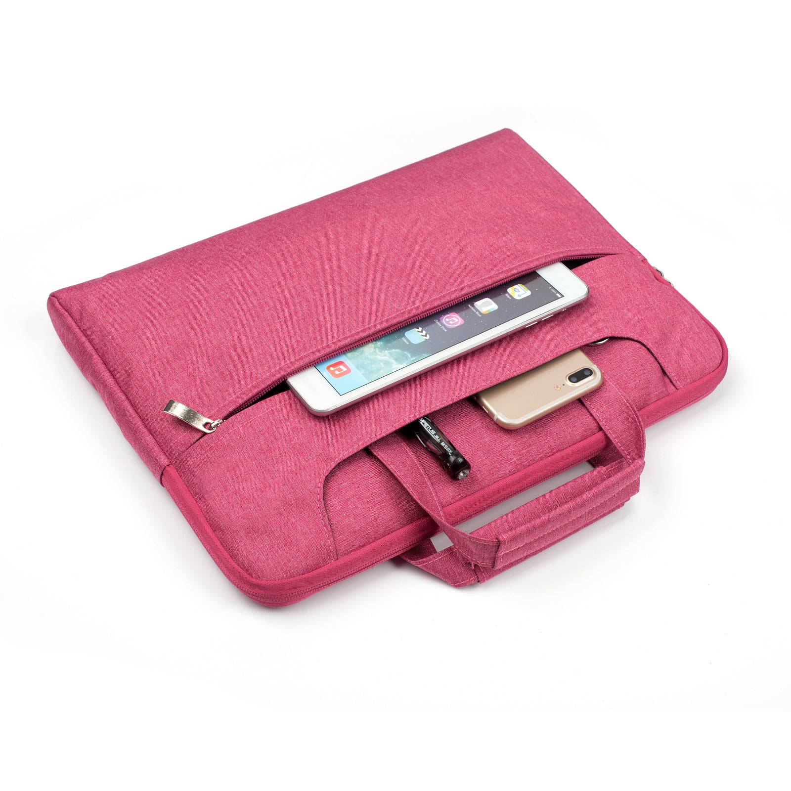 Laptop Shoulder Bag Briefcase Sleeve for 13-14" Laptops - Water Resistant - Rose