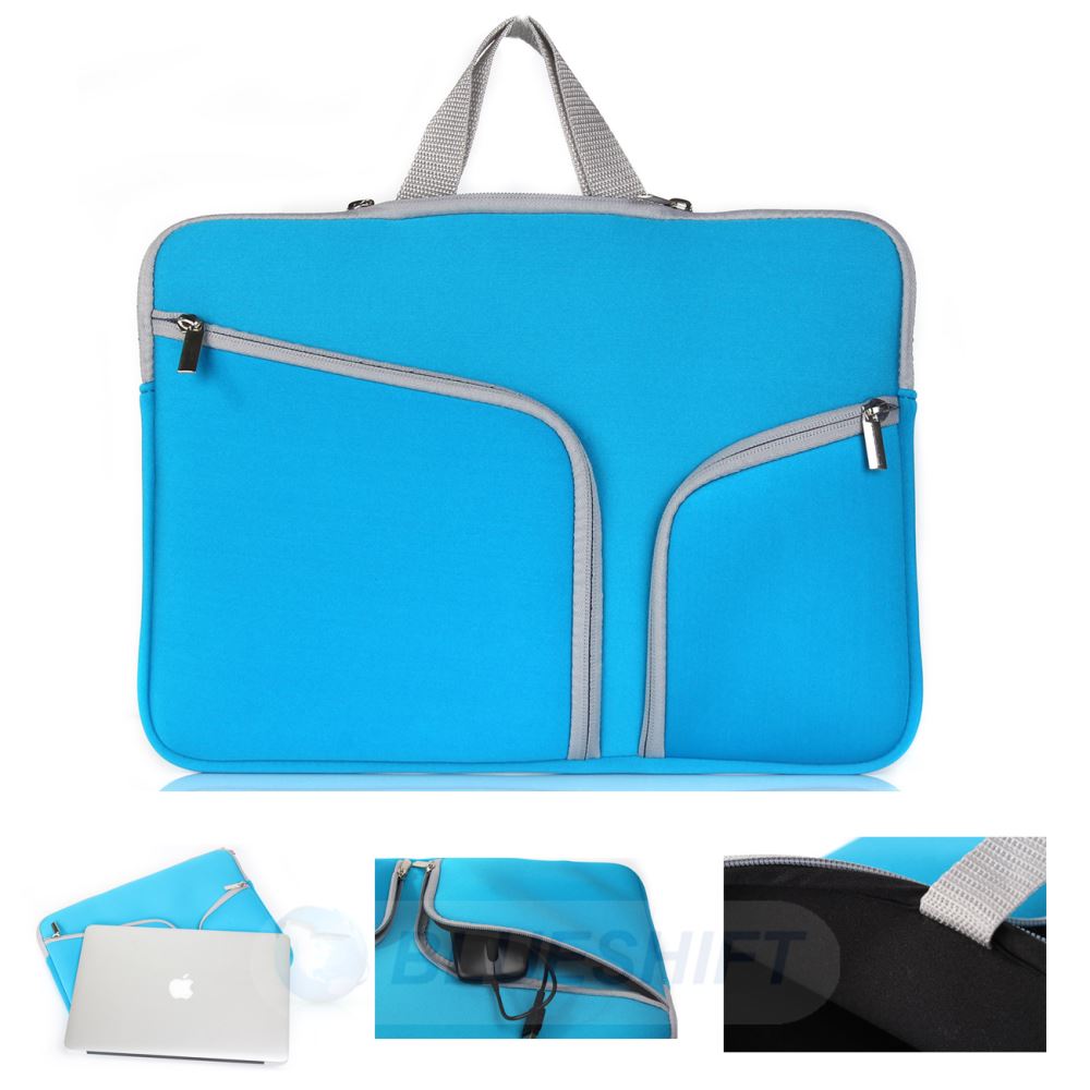 Neoprene Laptop Sleeve Case for 13-14" Laptops - Fits MacBook Air 13", MacBook Neo 13" & MacBook Pro 14" - Blue
