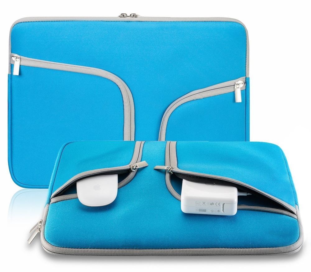 Neoprene Laptop Sleeve Case for 13-14" Laptops - Fits MacBook Air 13", MacBook Neo 13" & MacBook Pro 14" - Blue