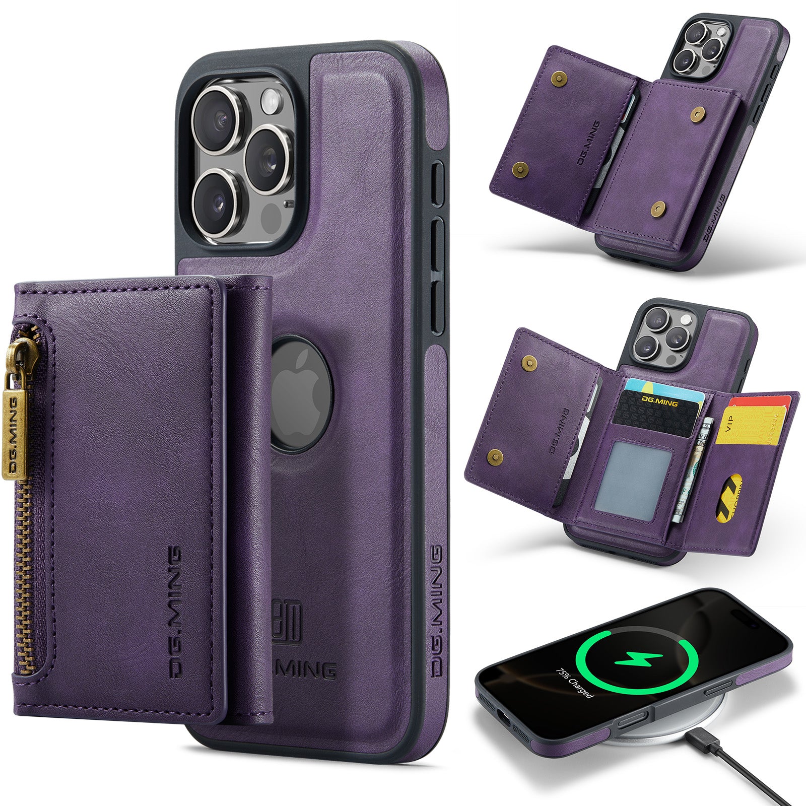 DG.Ming Magnetic Wallet Case for iPhone 16 Pro Max