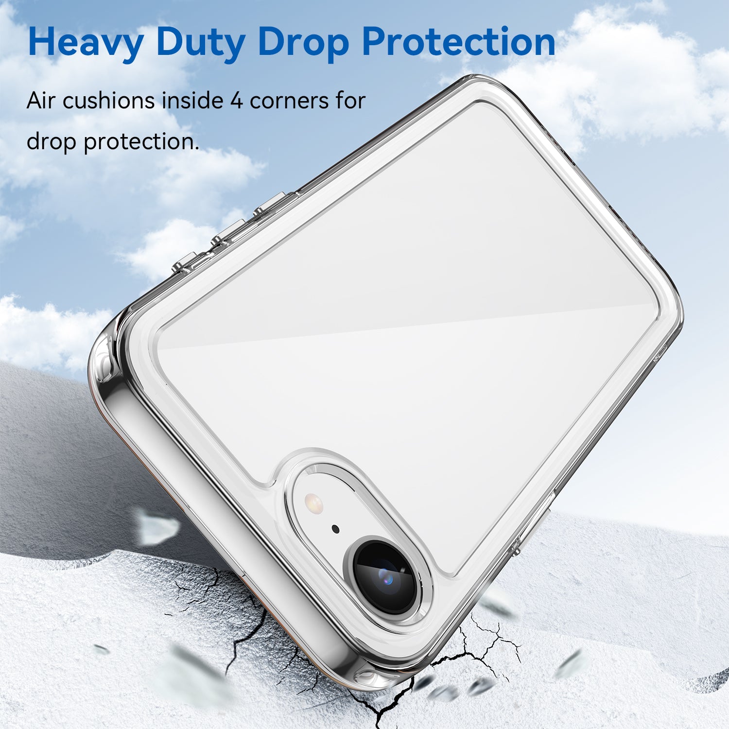 iPhone 16e 17e Soft TPU Bumper Case Clear