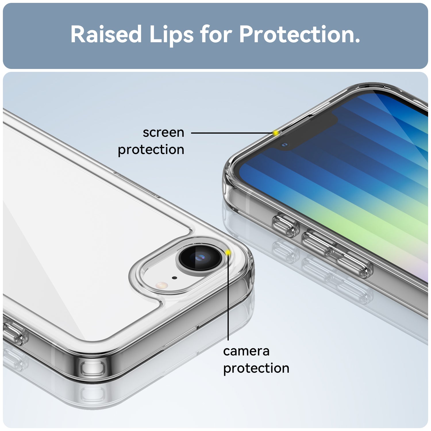 iPhone 16e 17e Soft TPU Bumper Case Clear