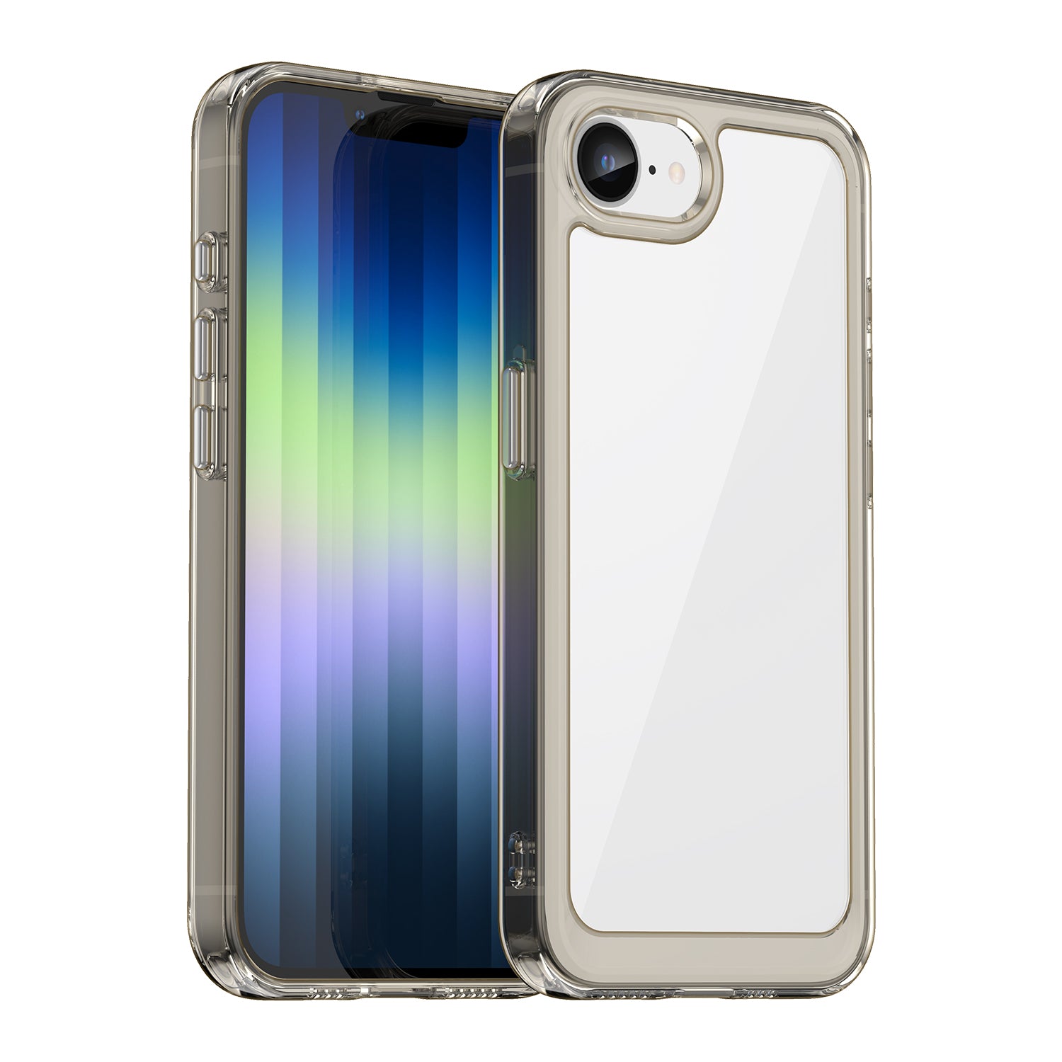 iPhone 16e 17e Soft TPU Bumper Case Clear Gray