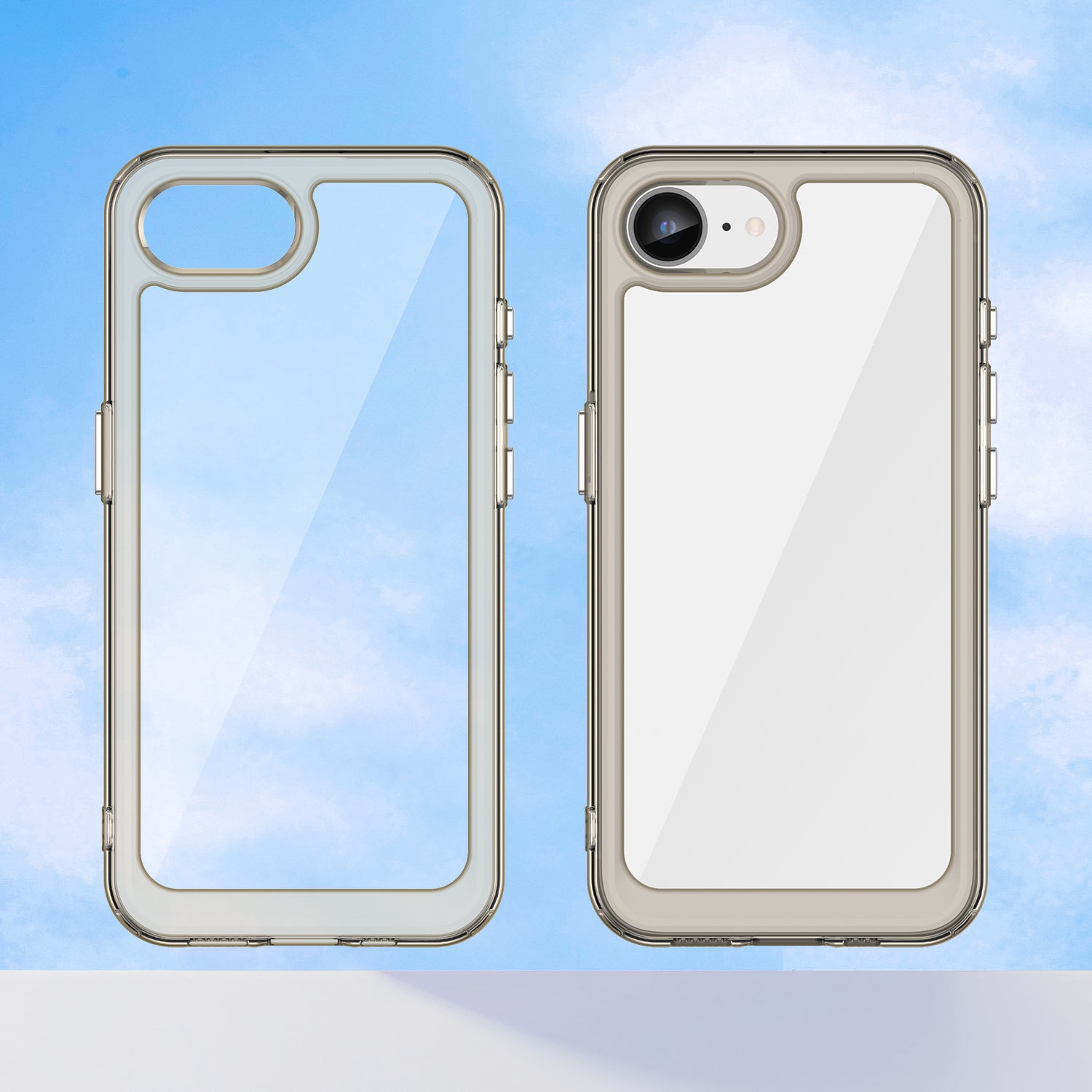 iPhone 16e 17e Soft TPU Bumper Case Clear Gray