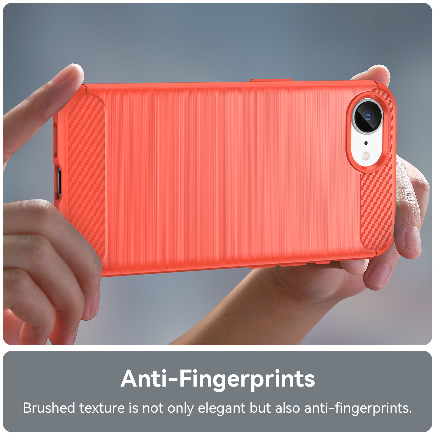 iPhone 16e 17e Carbon Fibre TPU Case Slim Shockproof Cover Red