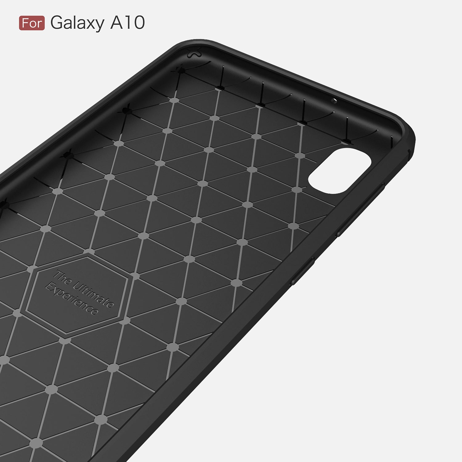 Samsung A10 Carbon Fibre TPU Case Slim Shockproof Cover Black