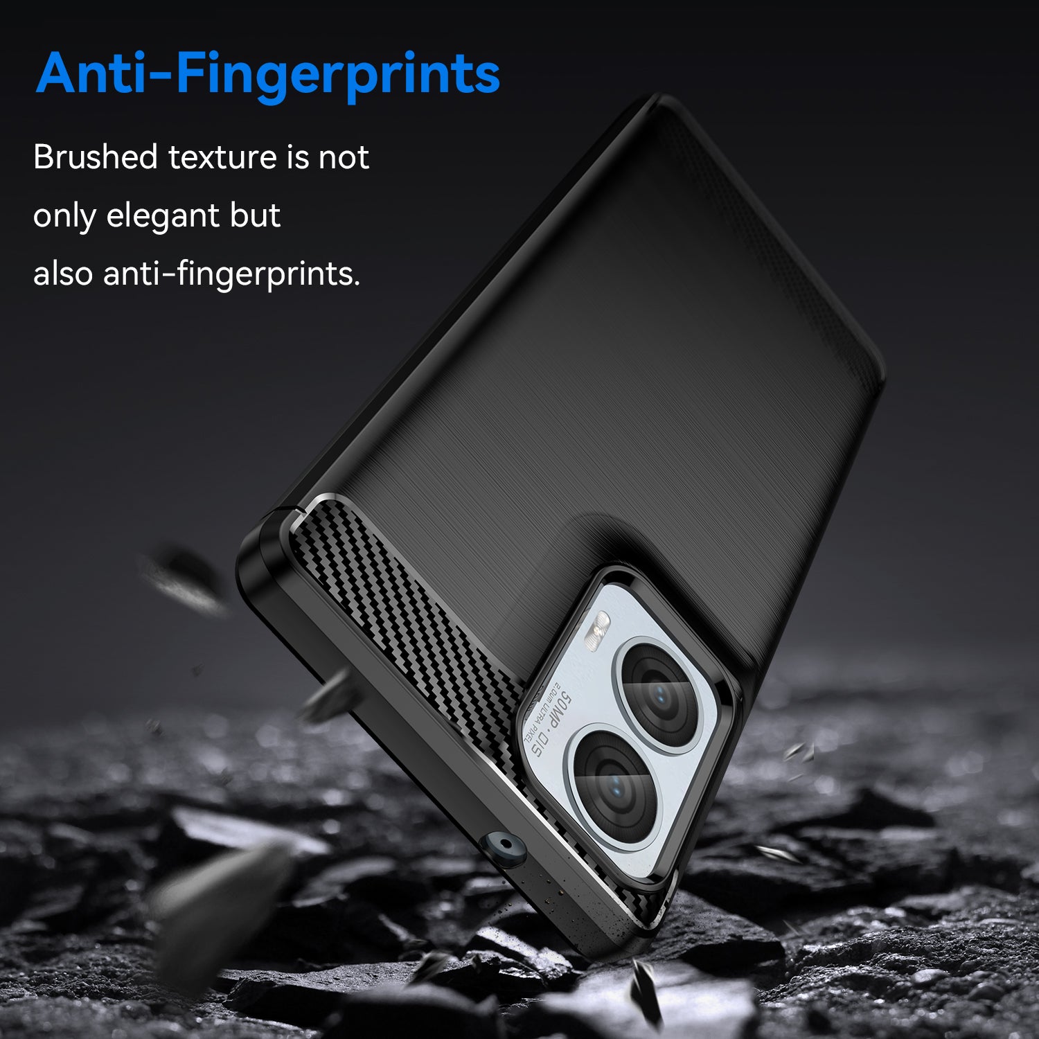 Motorola Moto Edge 50 Fusion Carbon Fibre Brushed Case (Black)