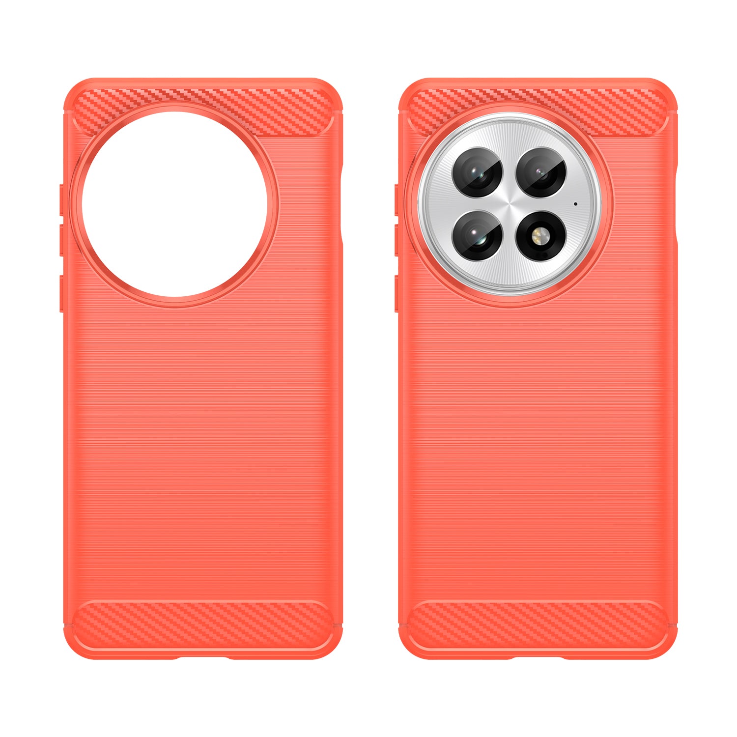 OnePlus 13 Carbon Fibre TPU Case Slim Shockproof Cover Red
