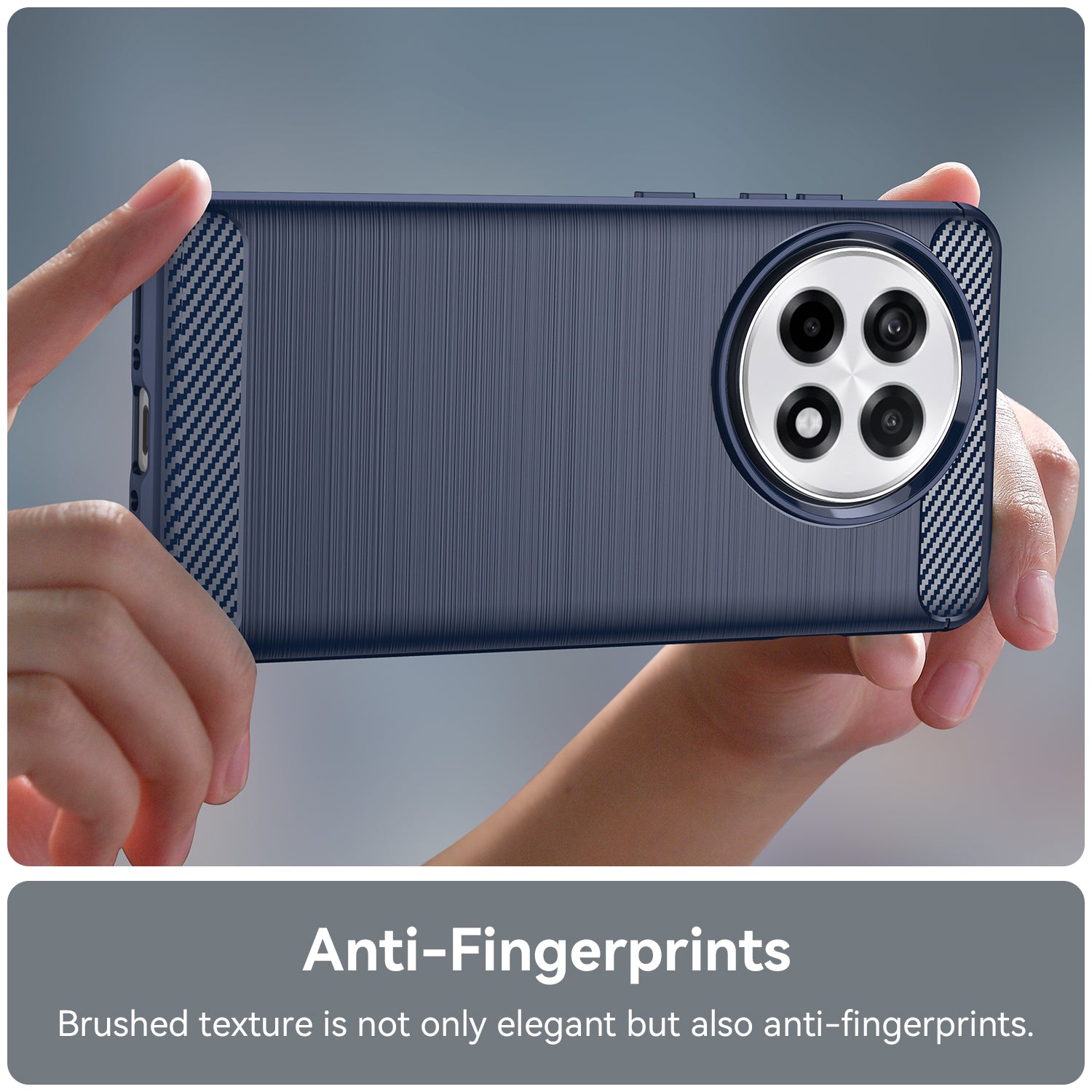 OnePlus 13R 5G Carbon Fibre TPU Case Slim Shockproof Cover Navy