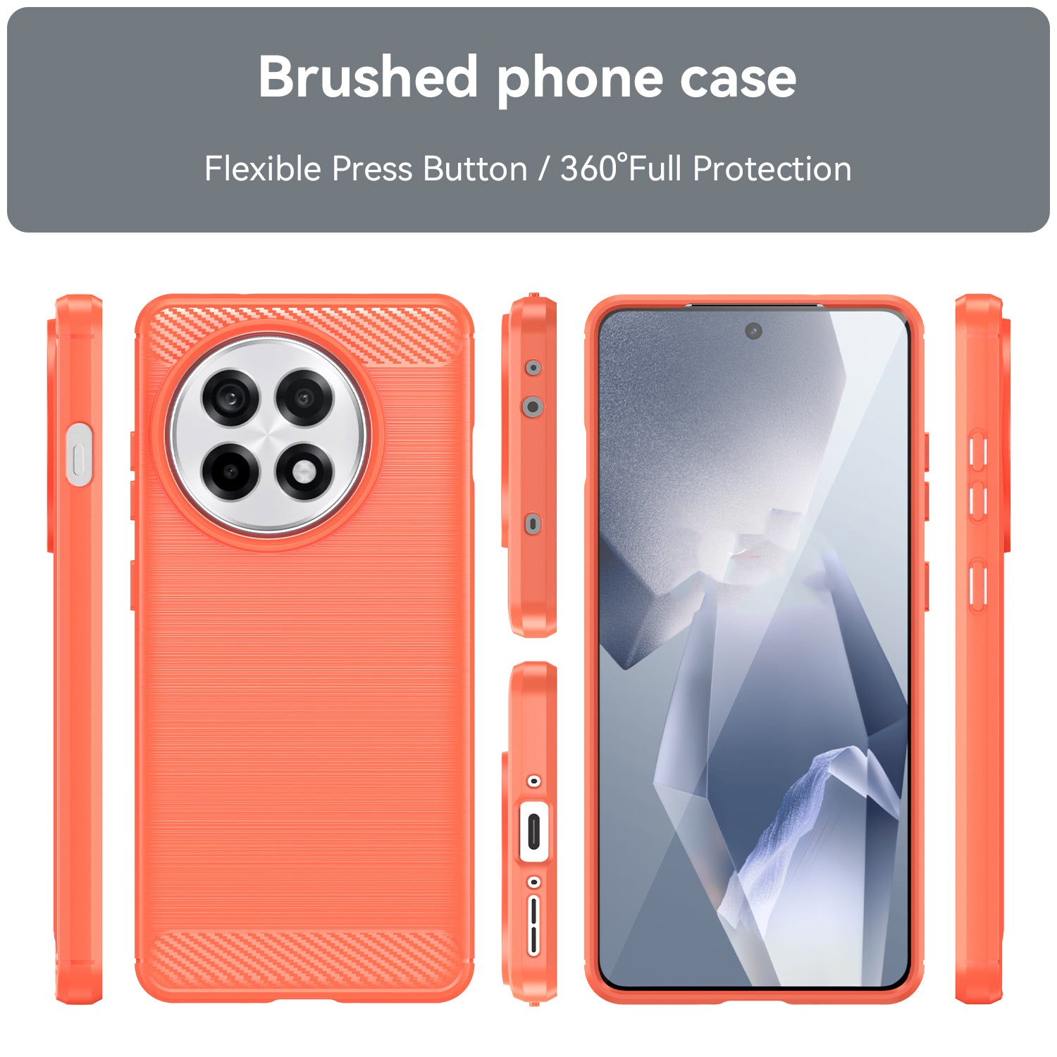 OnePlus 13R 5G Carbon Fibre TPU Case Slim Shockproof Cover Red