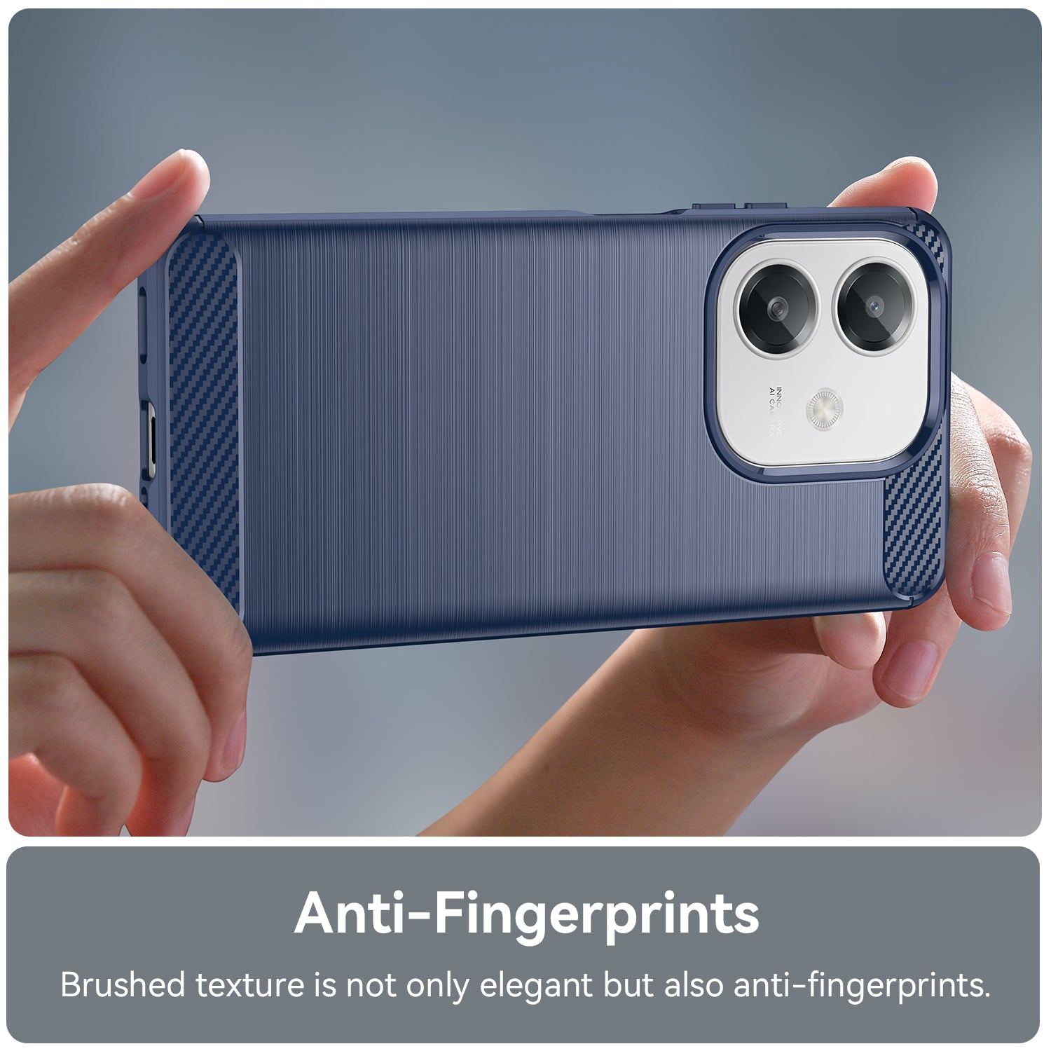 OPPO A60 5G/A3X Carbon Fibre TPU Case Slim Shockproof Cover Navy