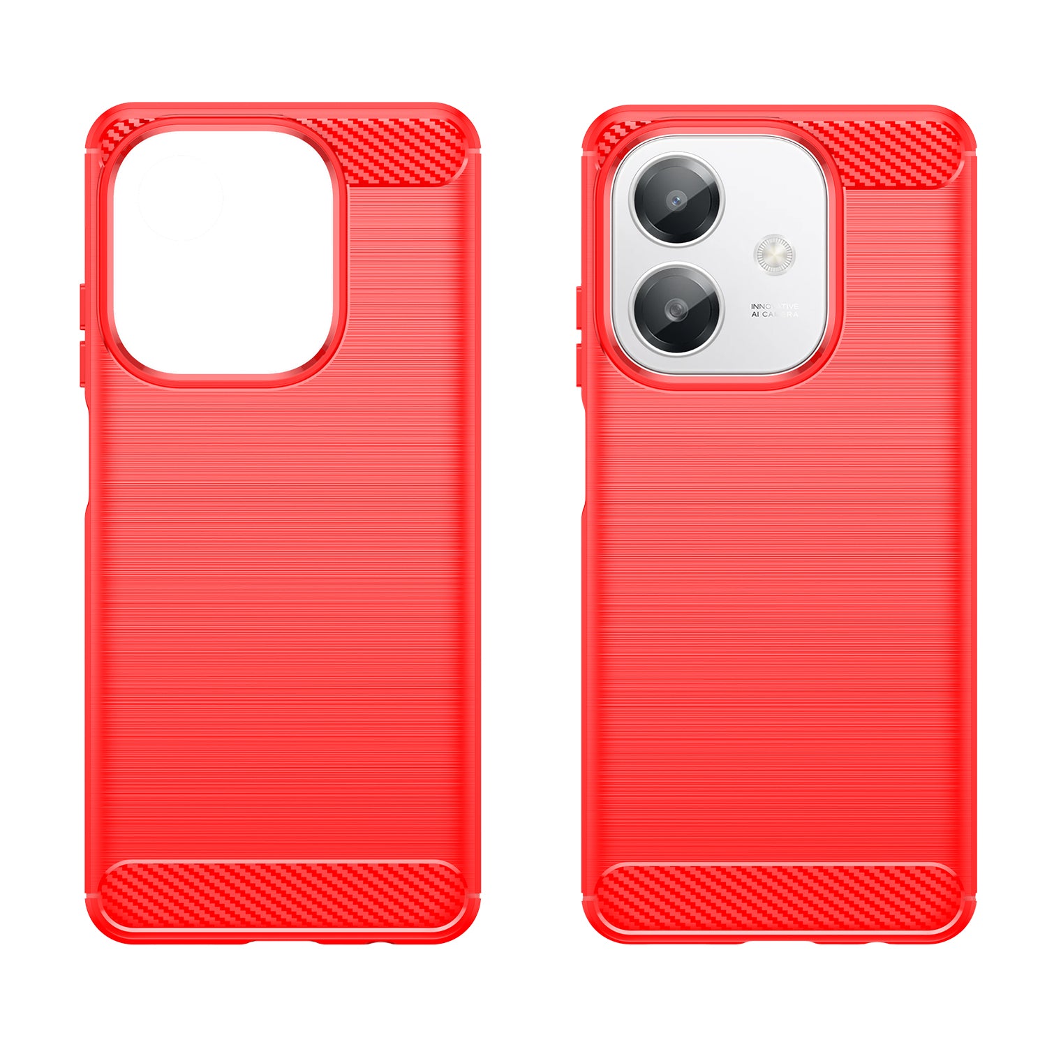 OPPO A60 5G/A3X Carbon Fibre TPU Case Slim Shockproof Cover Red