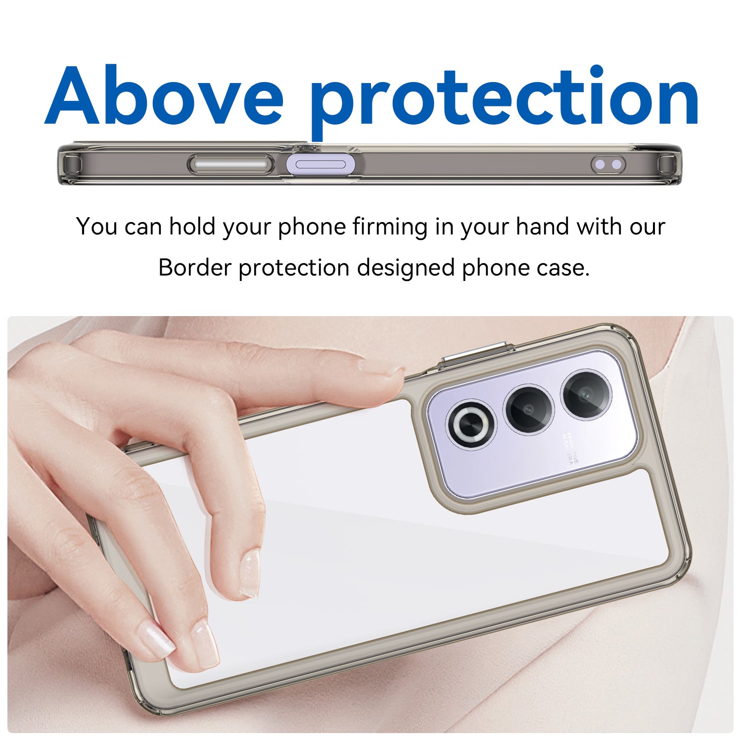 OPPO A80 5G Soft TPU Bumper Case (Clear Grey)