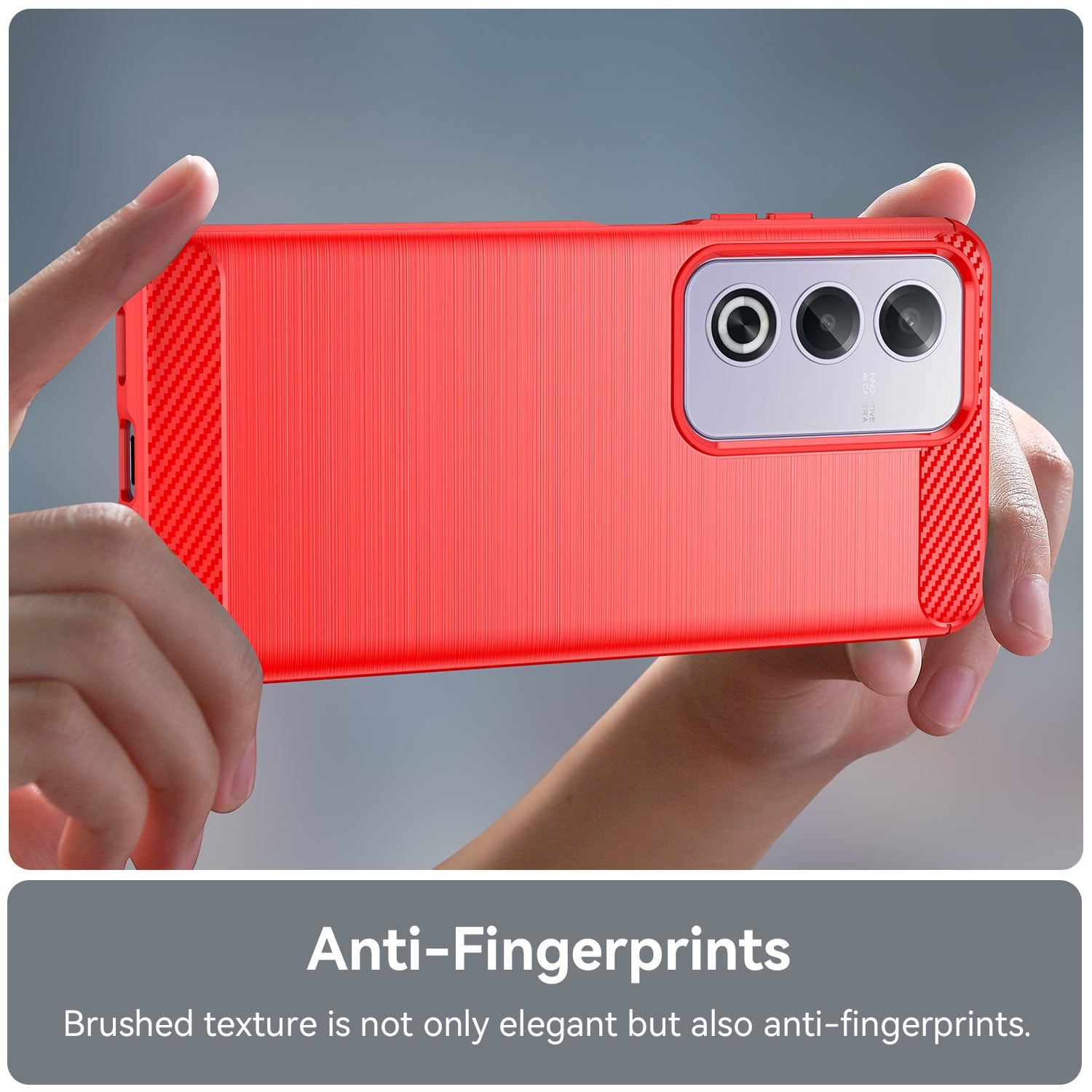 OPPO A80 5G/A3Pro Carbon Fibre TPU Case Slim Shockproof Cover Red