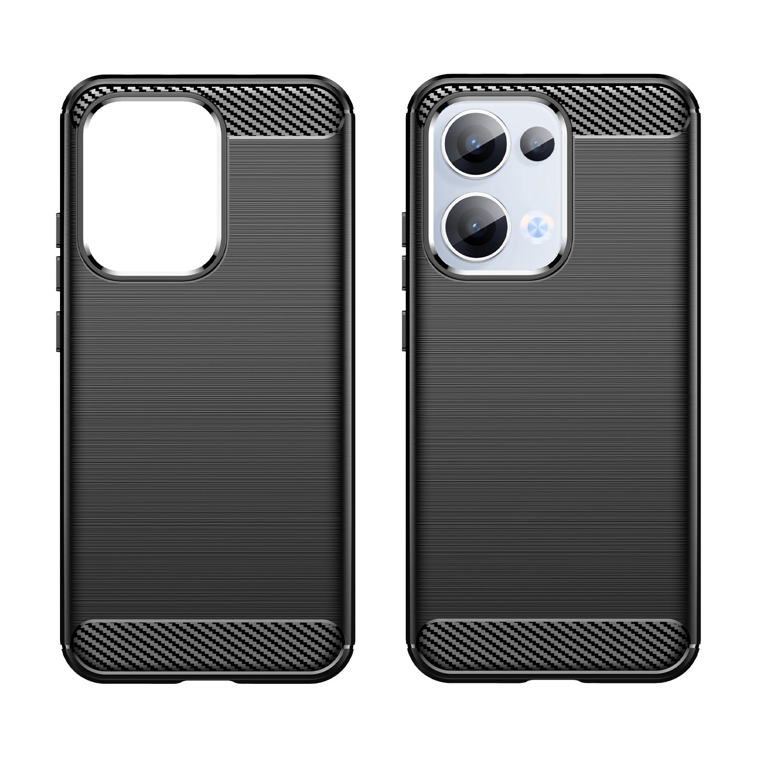 OPPO Reno 13 5G Carbon Fibre TPU Case Slim Shockproof Cover Black
