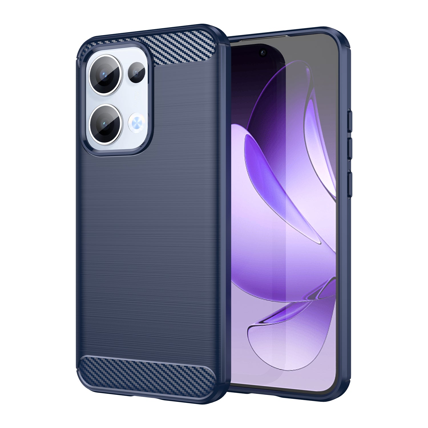 OPPO Reno 13 5G Carbon Fibre TPU Case Slim Shockproof Cover Navy