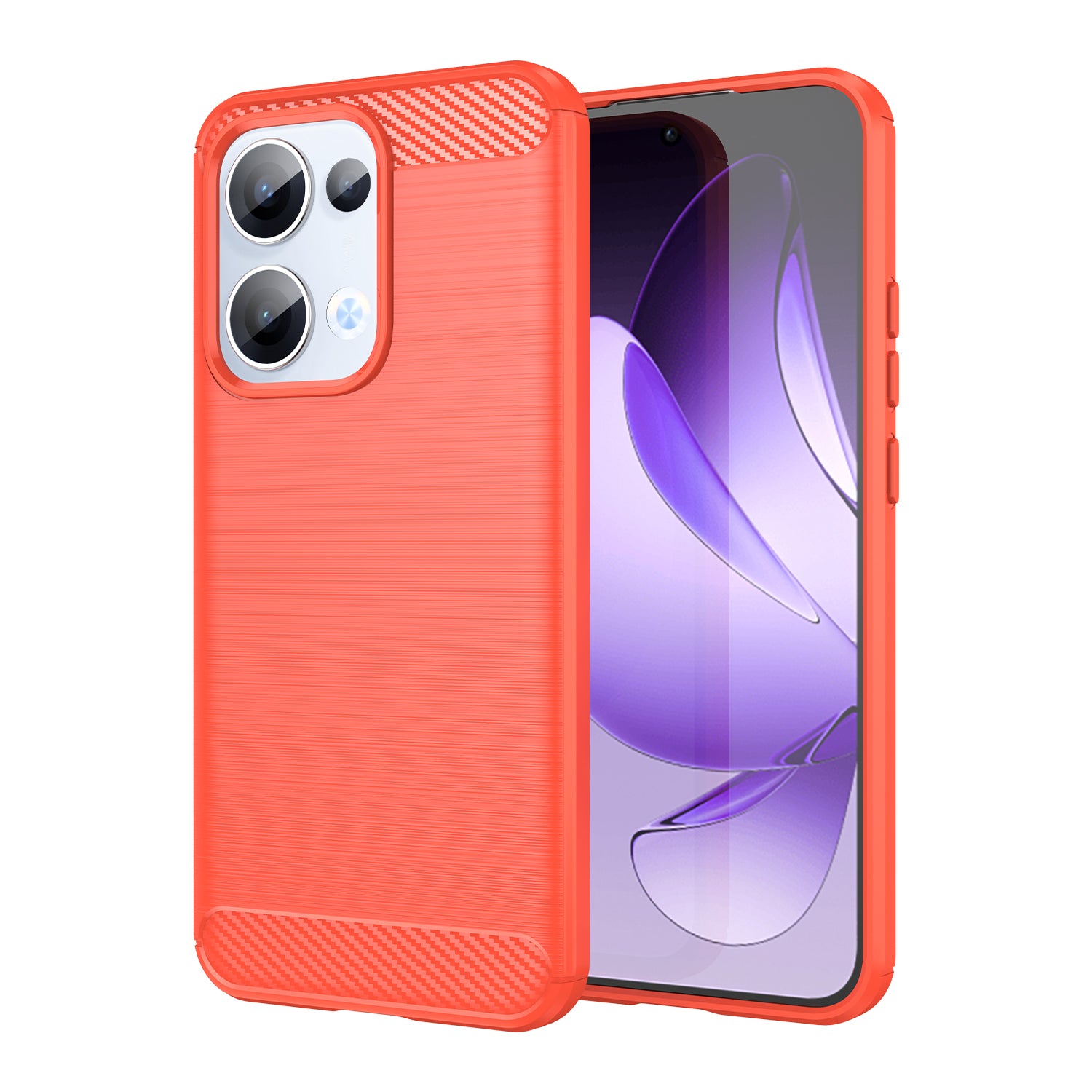 OPPO Reno 13 5G Carbon Fibre TPU Case Slim Shockproof Cover Red