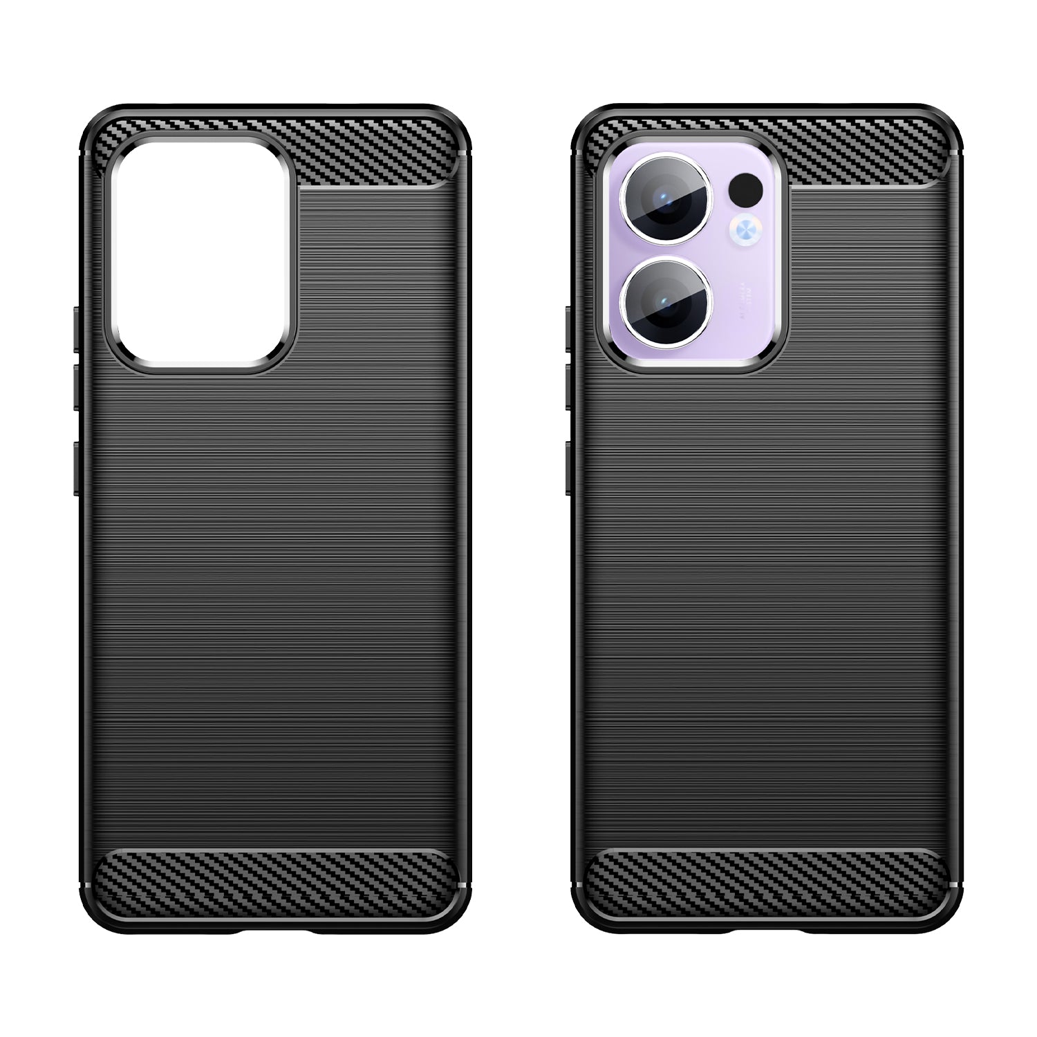 OPPO Reno 13F 5G Carbon Fibre TPU Case Slim Shockproof Cover Black