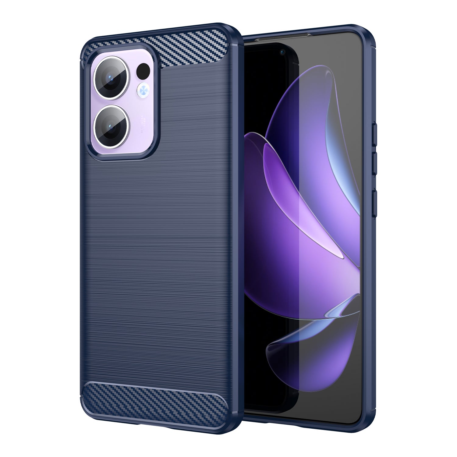 OPPO Reno 13F 5G Carbon Fibre TPU Case Slim Shockproof Cover Navy