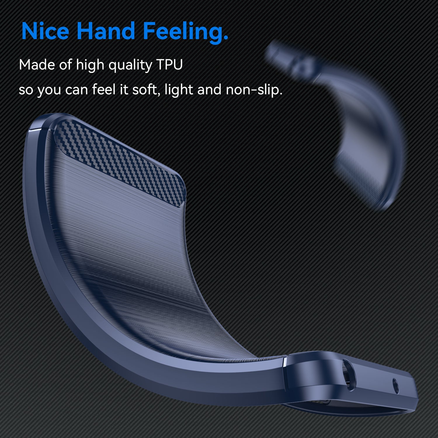 OPPO Reno 13F 5G Carbon Fibre TPU Case Slim Shockproof Cover Navy