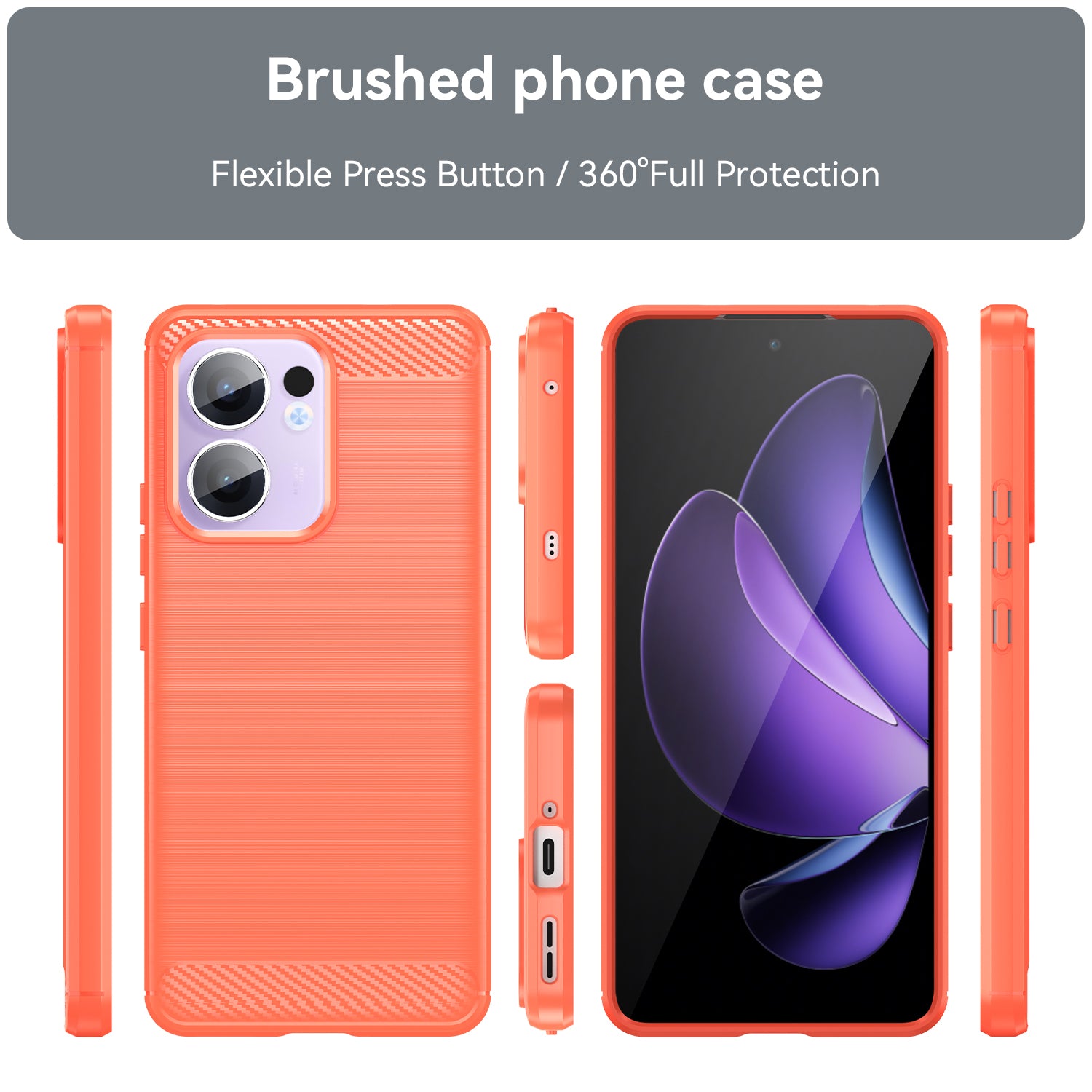 OPPO Reno 13F 5G Carbon Fibre TPU Case Slim Shockproof Cover Red