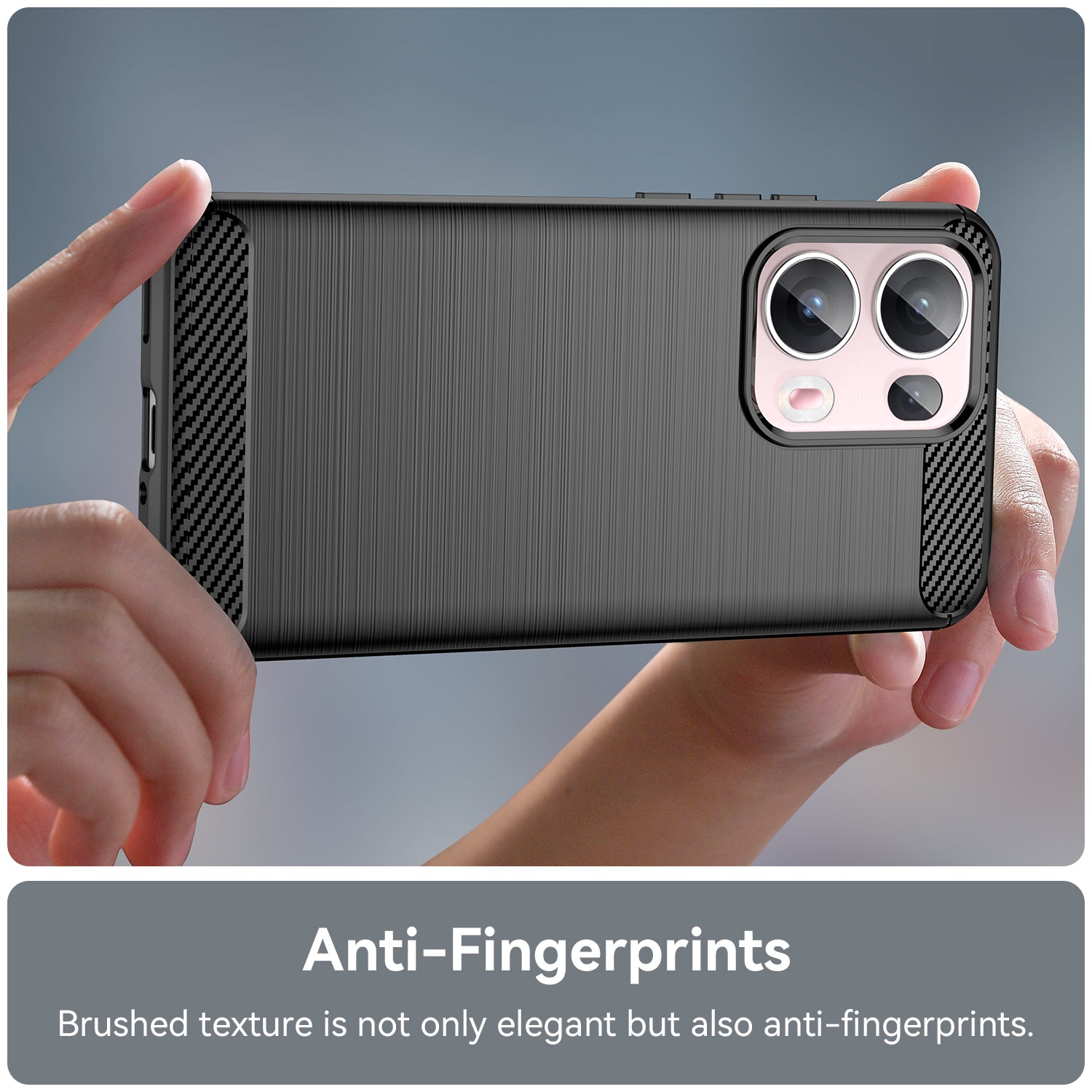 OPPO Reno 13Pro 5G Carbon Fibre TPU Case Slim Shockproof Cover Black