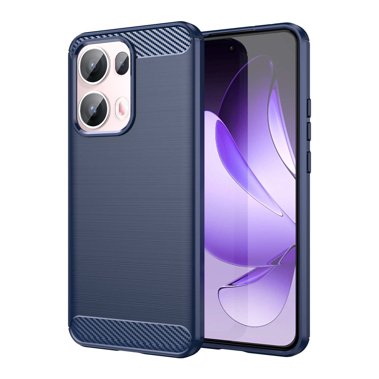 OPPO Reno 13Pro 5G Carbon Fibre TPU Case Slim Shockproof Cover Navy