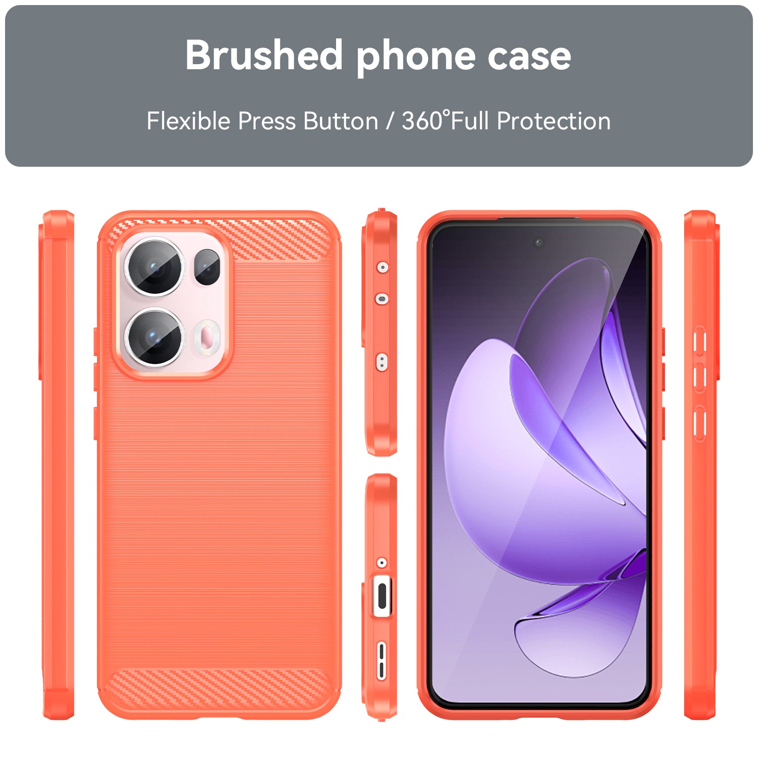OPPO Reno 13Pro 5G Carbon Fibre TPU Case Slim Shockproof Cover Red