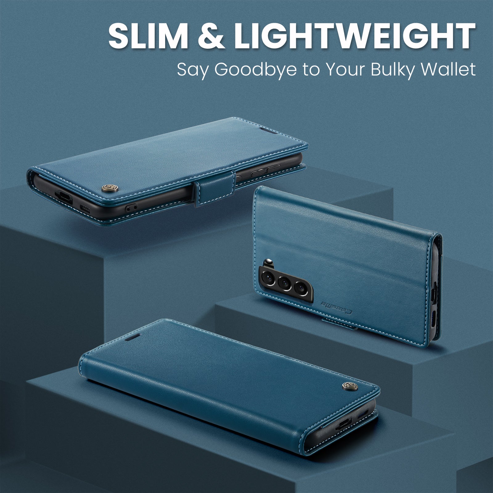 Samsung Galaxy S22 CaseMe 023 Wallet Flip Cover, RFID Protection, Card Holder