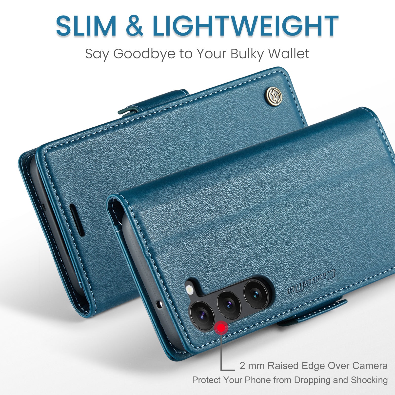 Samsung Galaxy S23 CaseMe 023 Wallet Flip Cover, RFID Protection, Card Holder