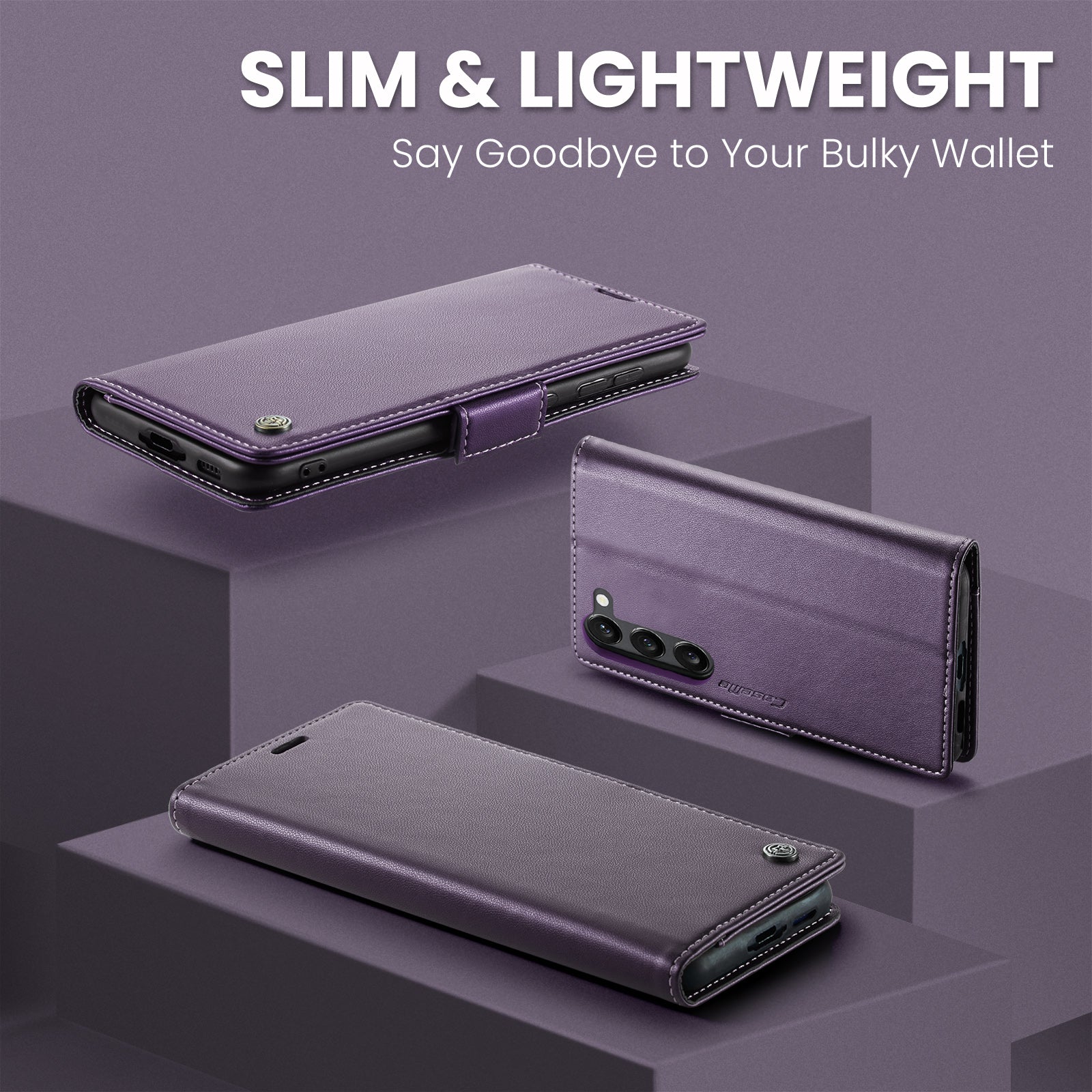 Samsung Galaxy S23 CaseMe 023 Wallet Flip Cover, RFID Protection, Card Holder