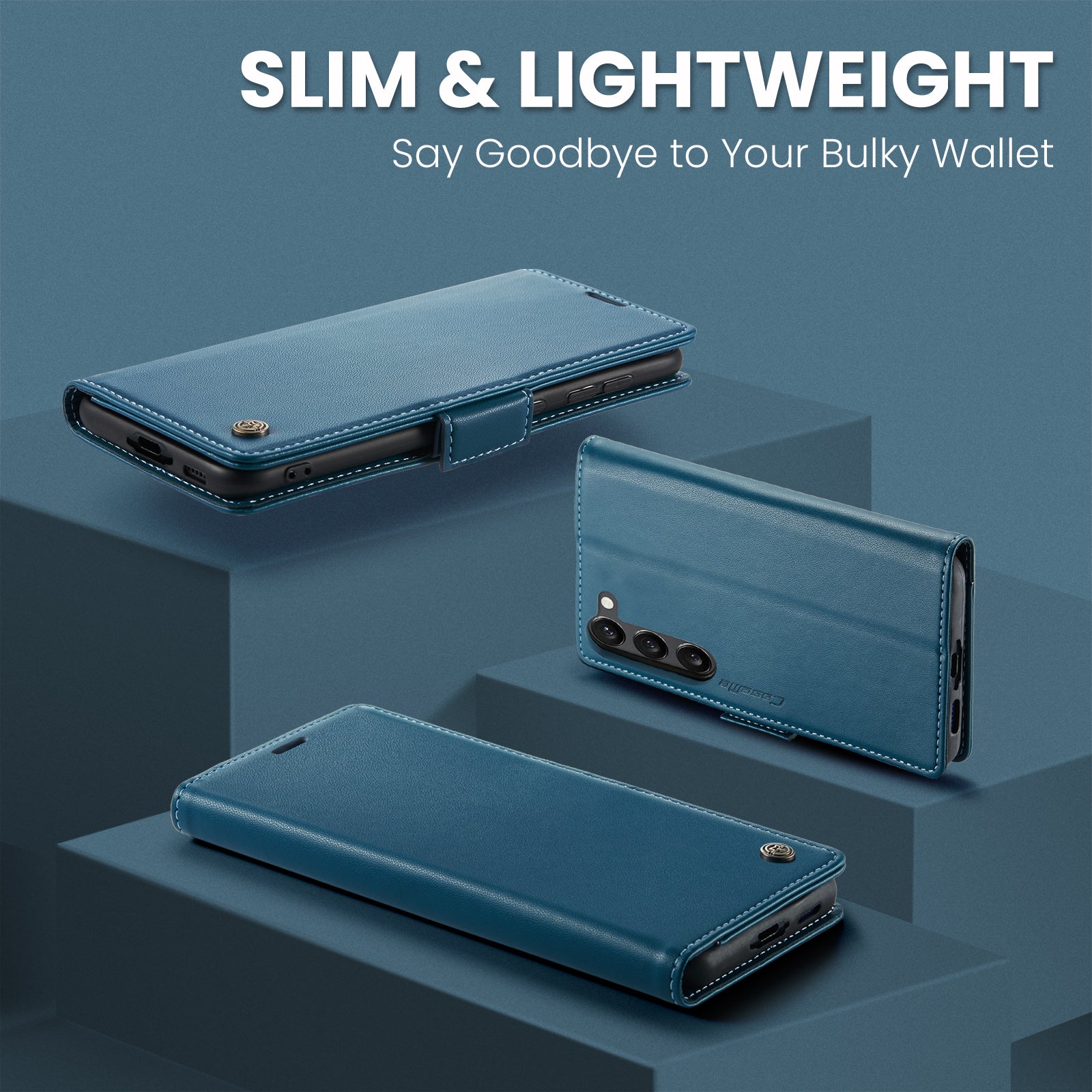 Samsung Galaxy S23 Plus CaseMe 023 Wallet Flip Cover, RFID Protection, Card Holder