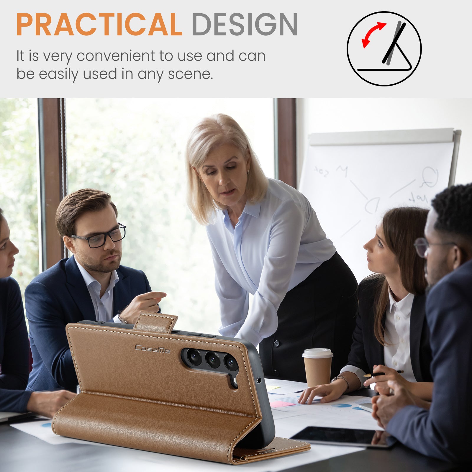 Samsung Galaxy S23 Plus CaseMe 023 Wallet Flip Cover, RFID Protection, Card Holder