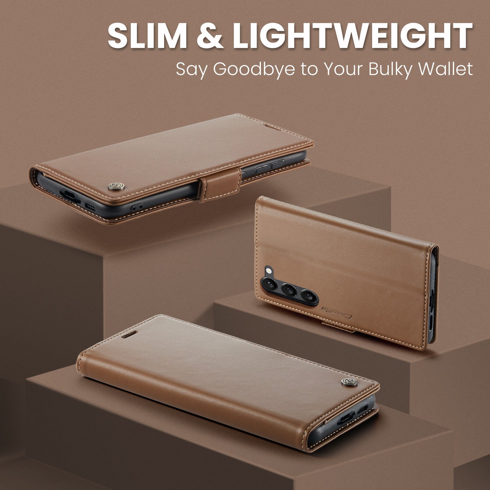 Samsung Galaxy S23 Plus CaseMe 023 Wallet Flip Cover, RFID Protection, Card Holder