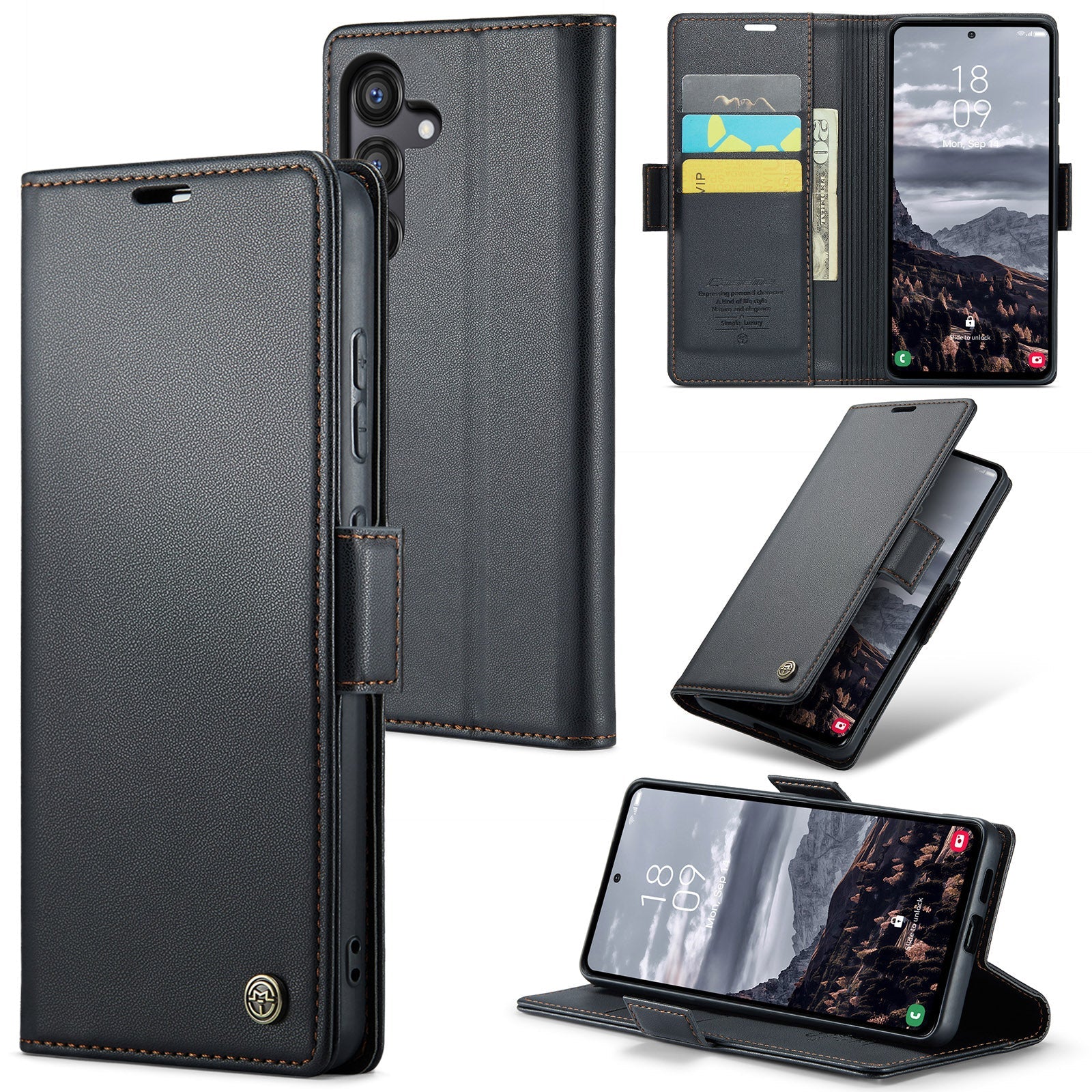 Samsung Galaxy S24 FE Retro PU Leather Wallet Case