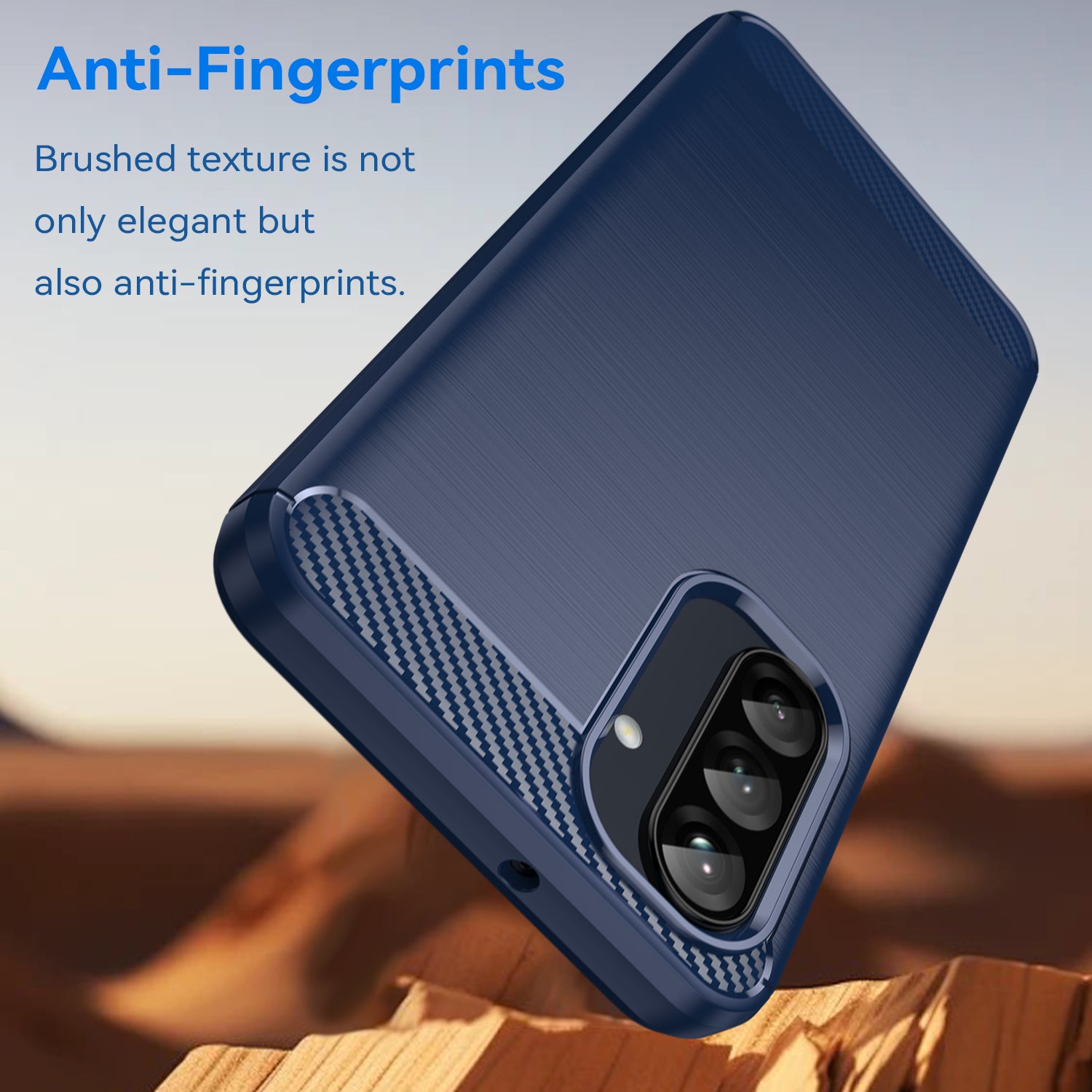 Samsung A26 5G Carbon Fibre TPU Case Slim Shockproof Cover Navy