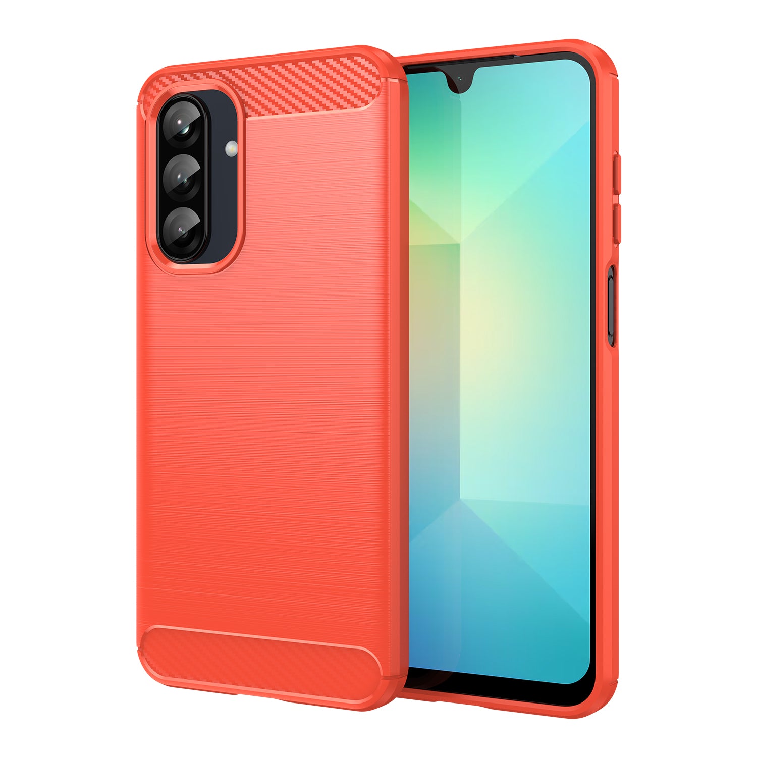Samsung A26 5G Carbon Fibre TPU Case Slim Shockproof Cover Red