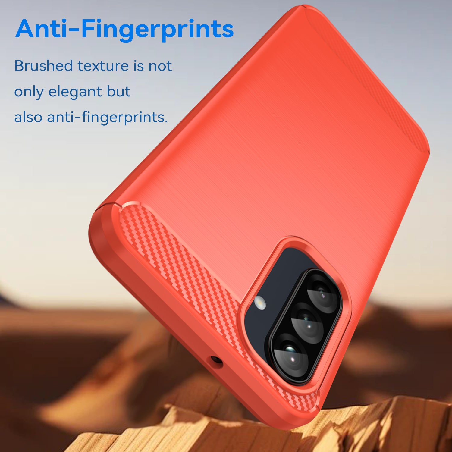 Samsung A26 5G Carbon Fibre TPU Case Slim Shockproof Cover Red