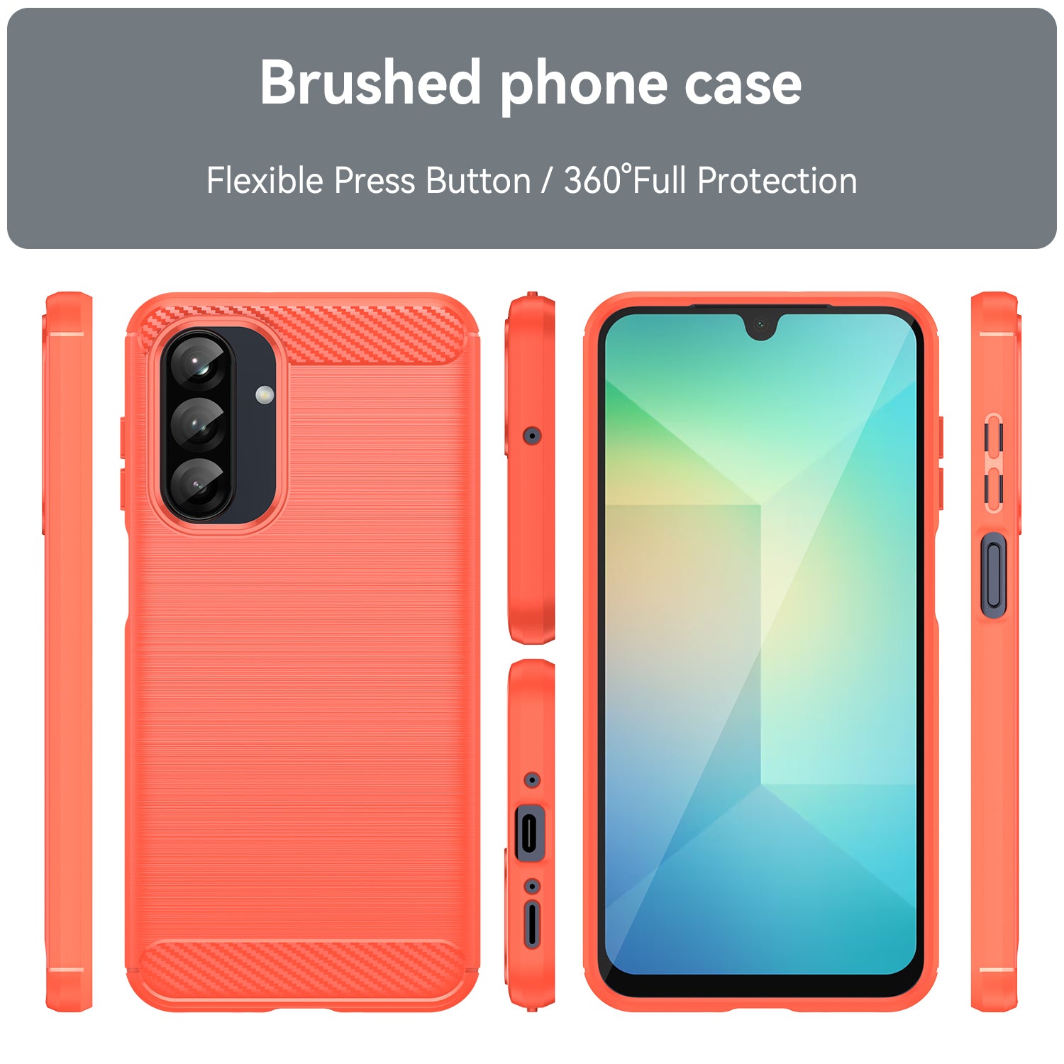 Samsung A26 5G Carbon Fibre TPU Case Slim Shockproof Cover Red