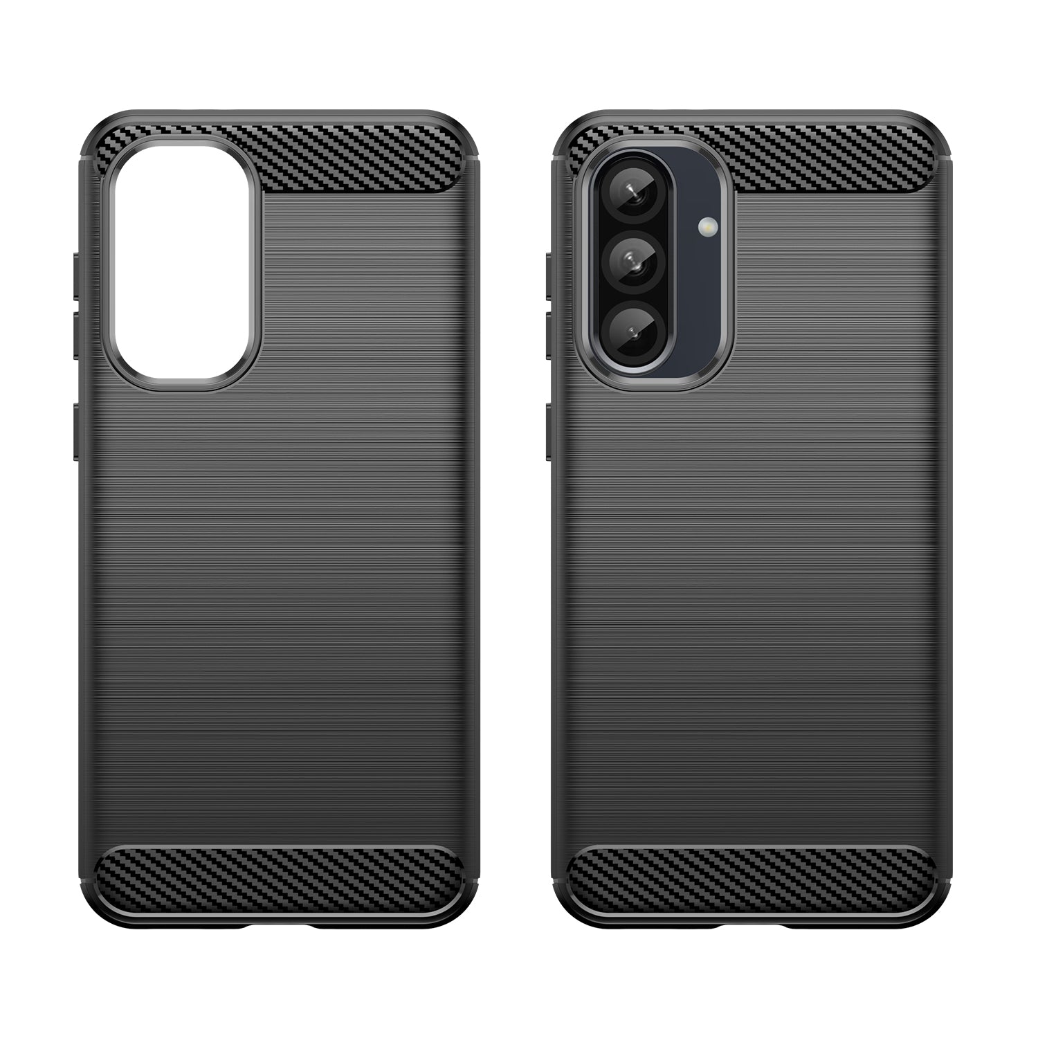 Samsung A56 5G Carbon Fibre TPU Case Slim Shockproof Cover Black