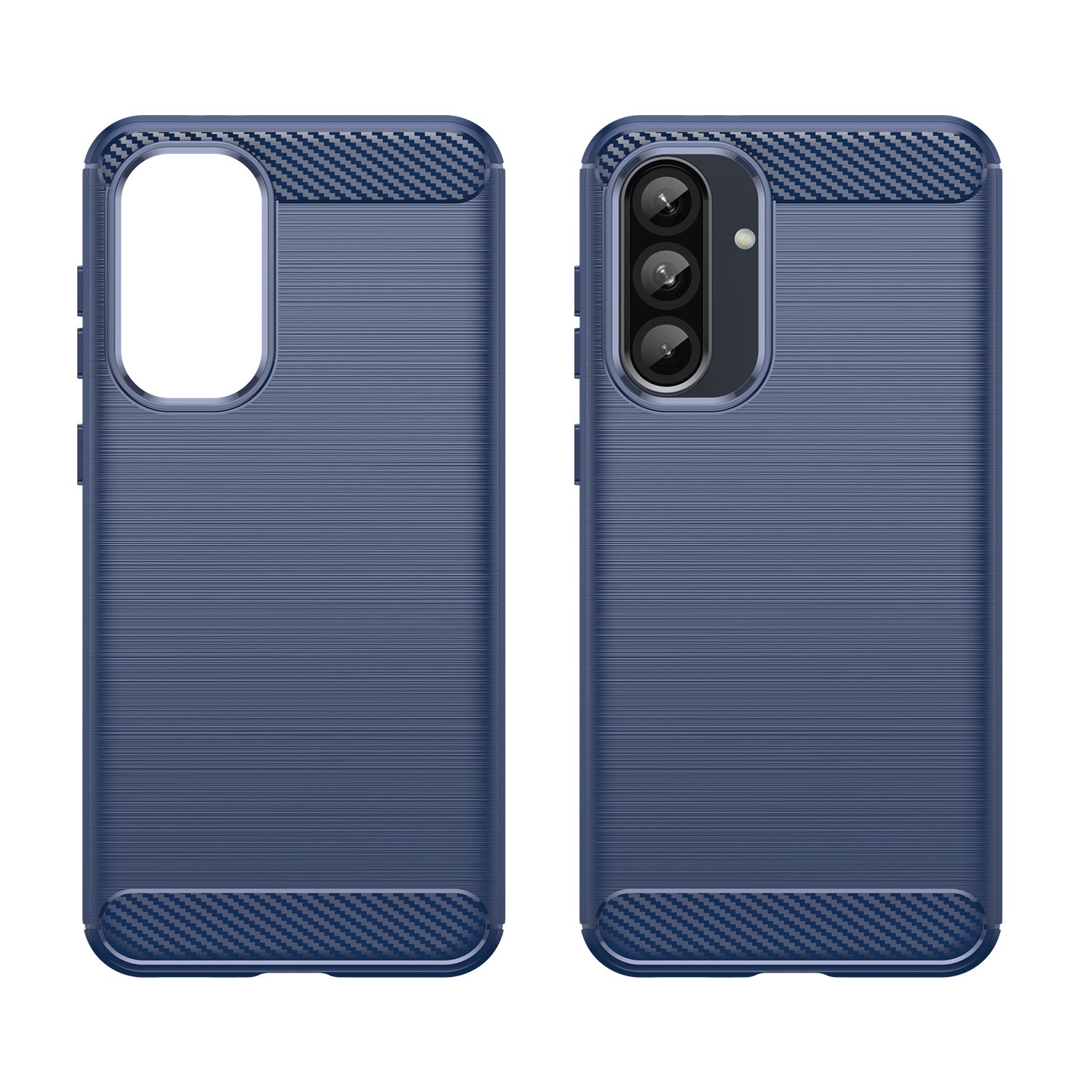 Samsung A56 5G Carbon Fibre TPU Case Slim Shockproof Cover Navy