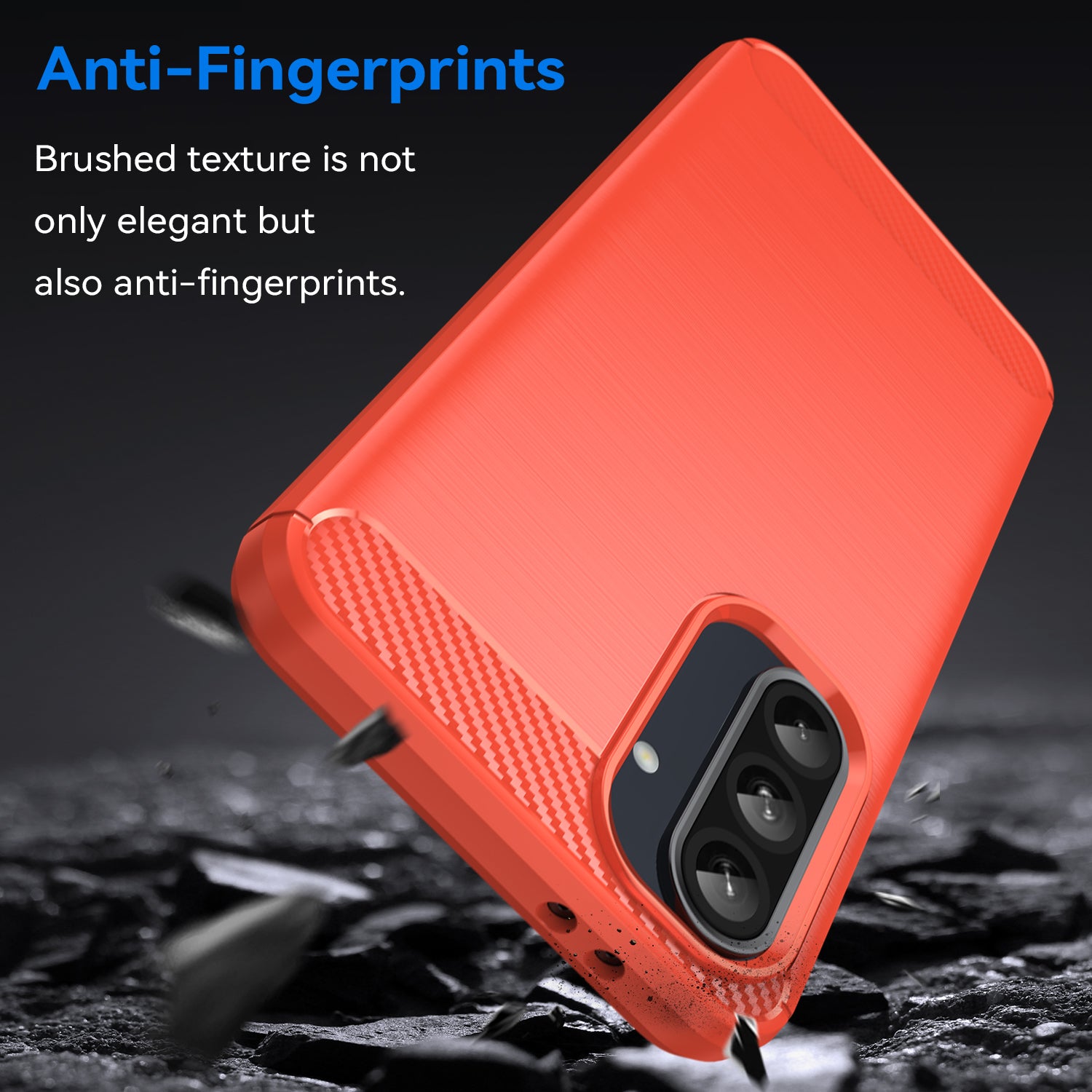 Samsung A56 5G Carbon Fibre TPU Case Slim Shockproof Cover Red