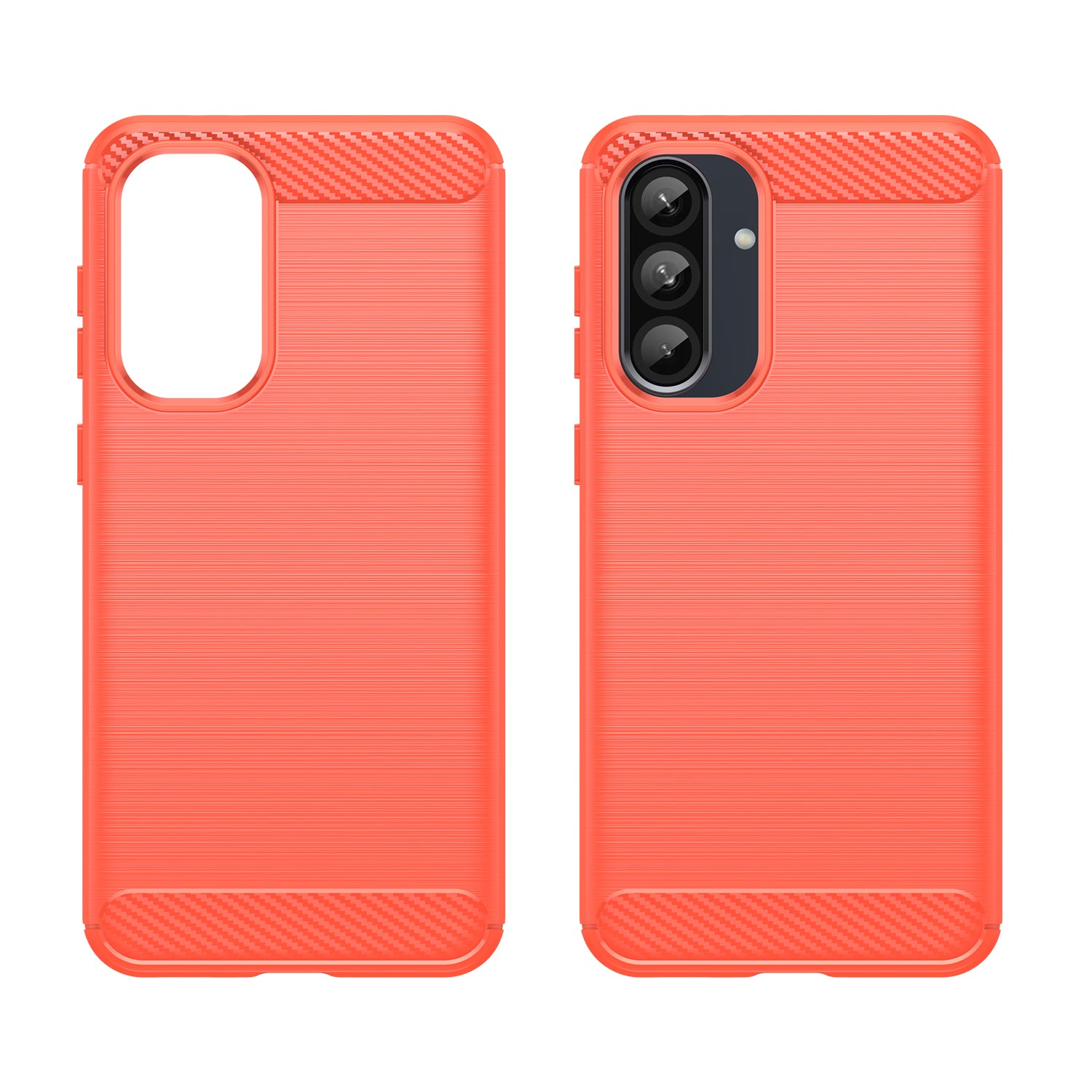 Samsung A56 5G Carbon Fibre TPU Case Slim Shockproof Cover Red