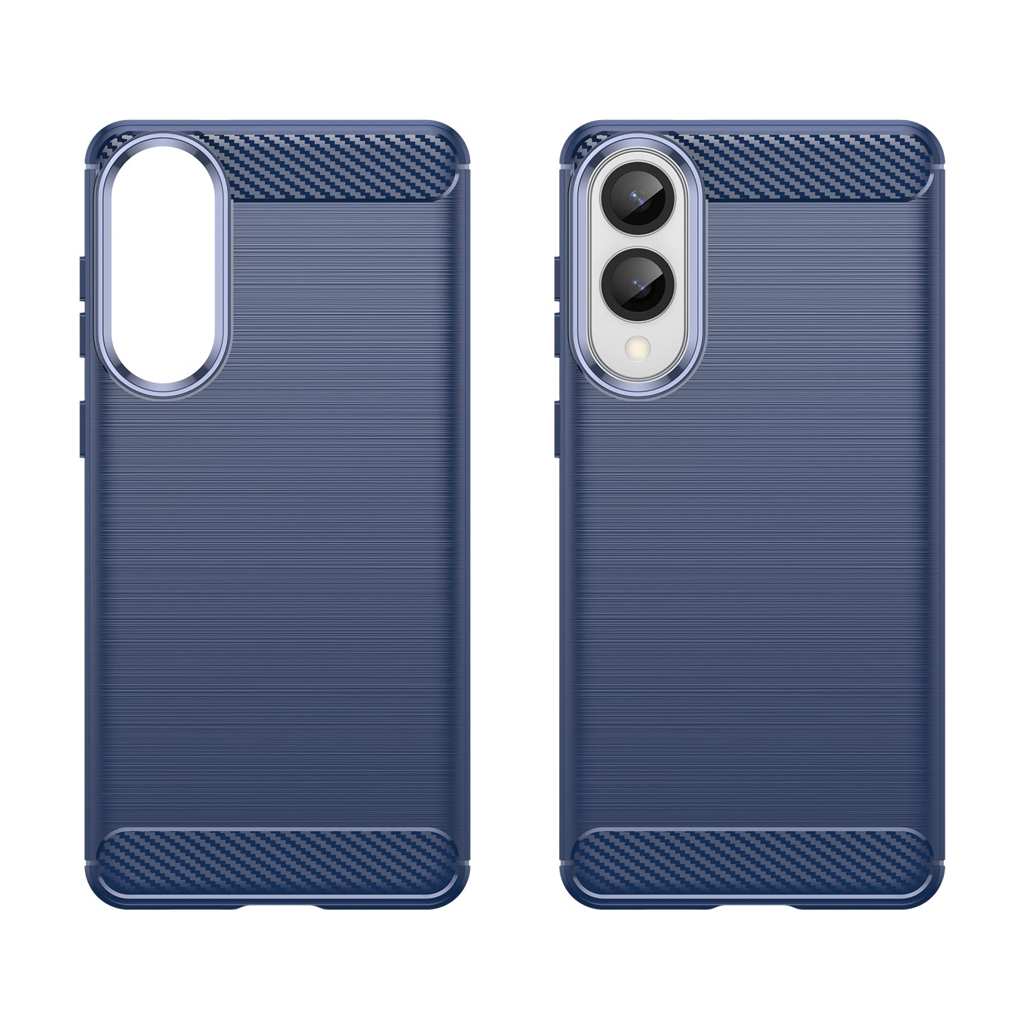 Samsung S25Edge Carbon Fibre TPU Case Slim Shockproof Cover Navy