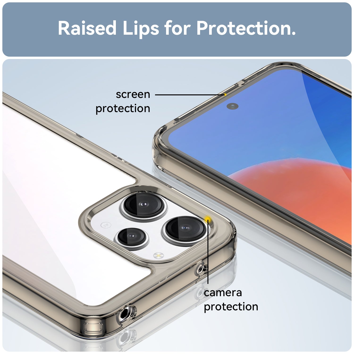 Xiaomi Redmi 12 5G Soft TPU Bumper Case (Clear Grey)