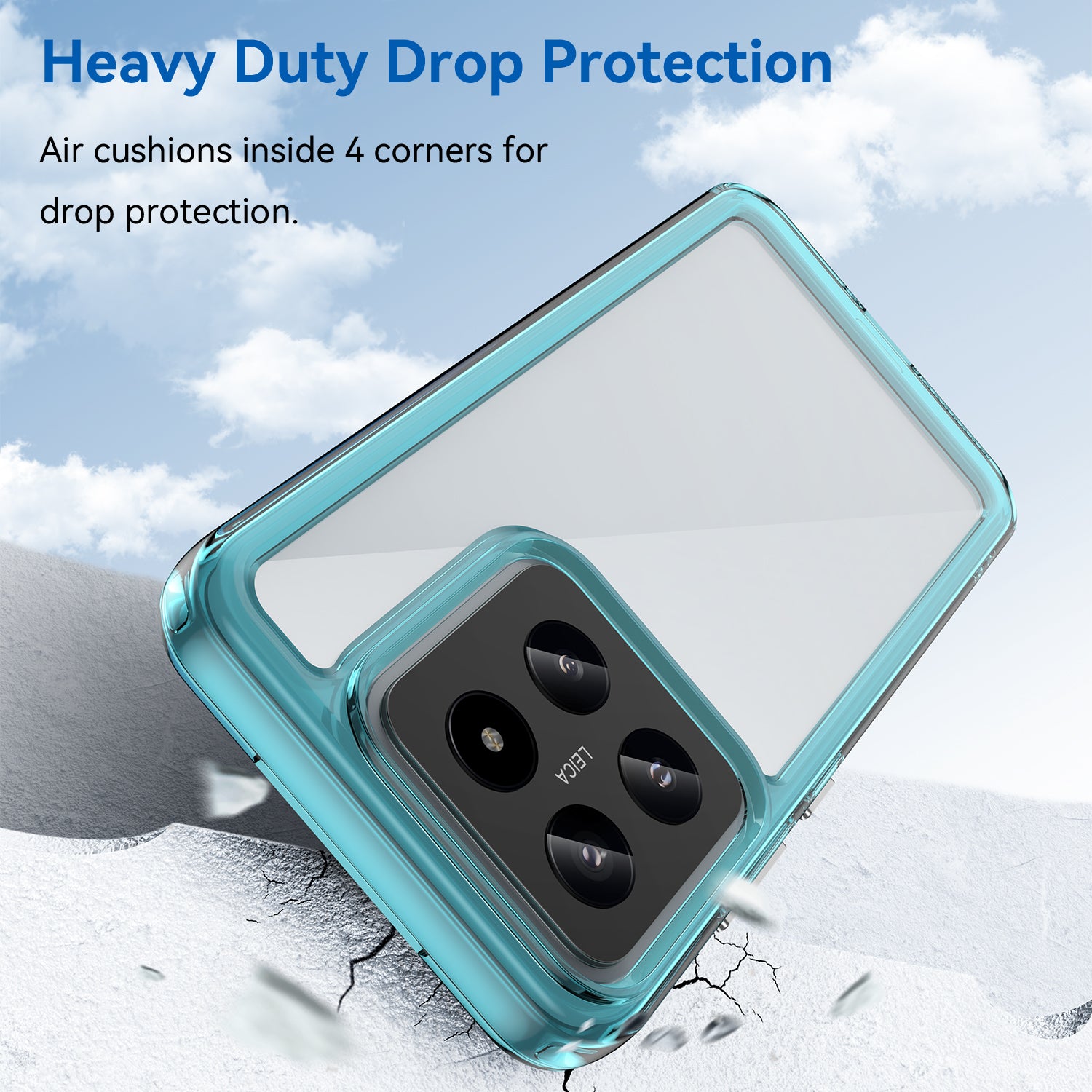 Xiaomi 14 Soft TPU Bumper Case (Clear Blue)