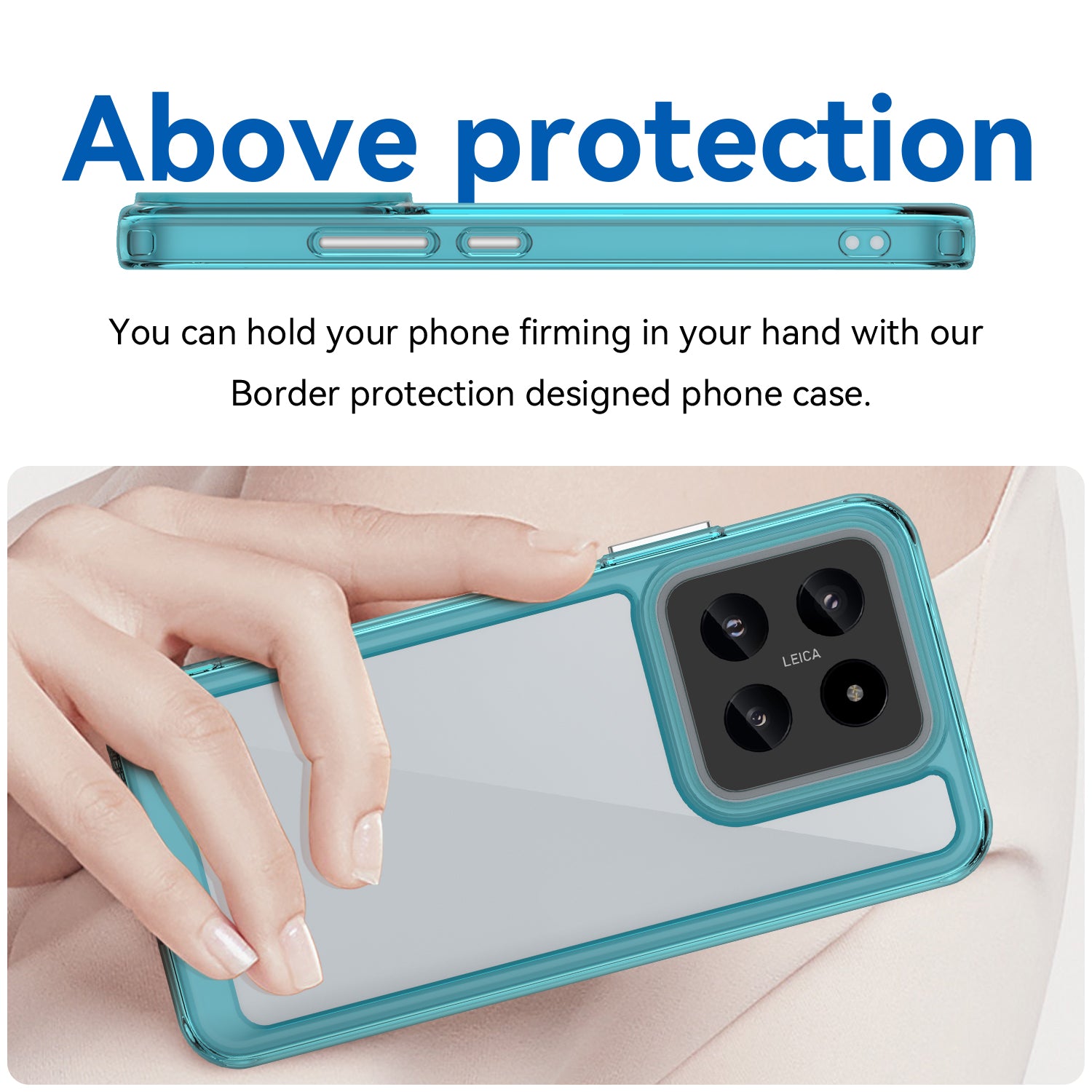Xiaomi 14 Soft TPU Bumper Case (Clear Blue)