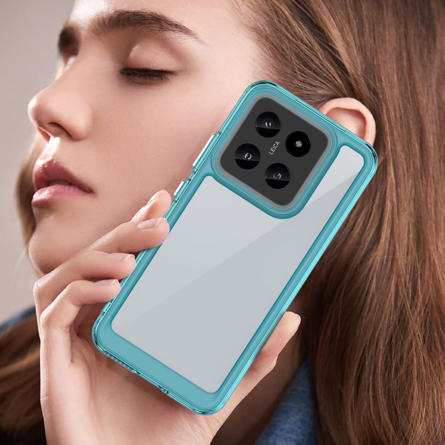 Xiaomi 14 Soft TPU Bumper Case (Clear Blue)