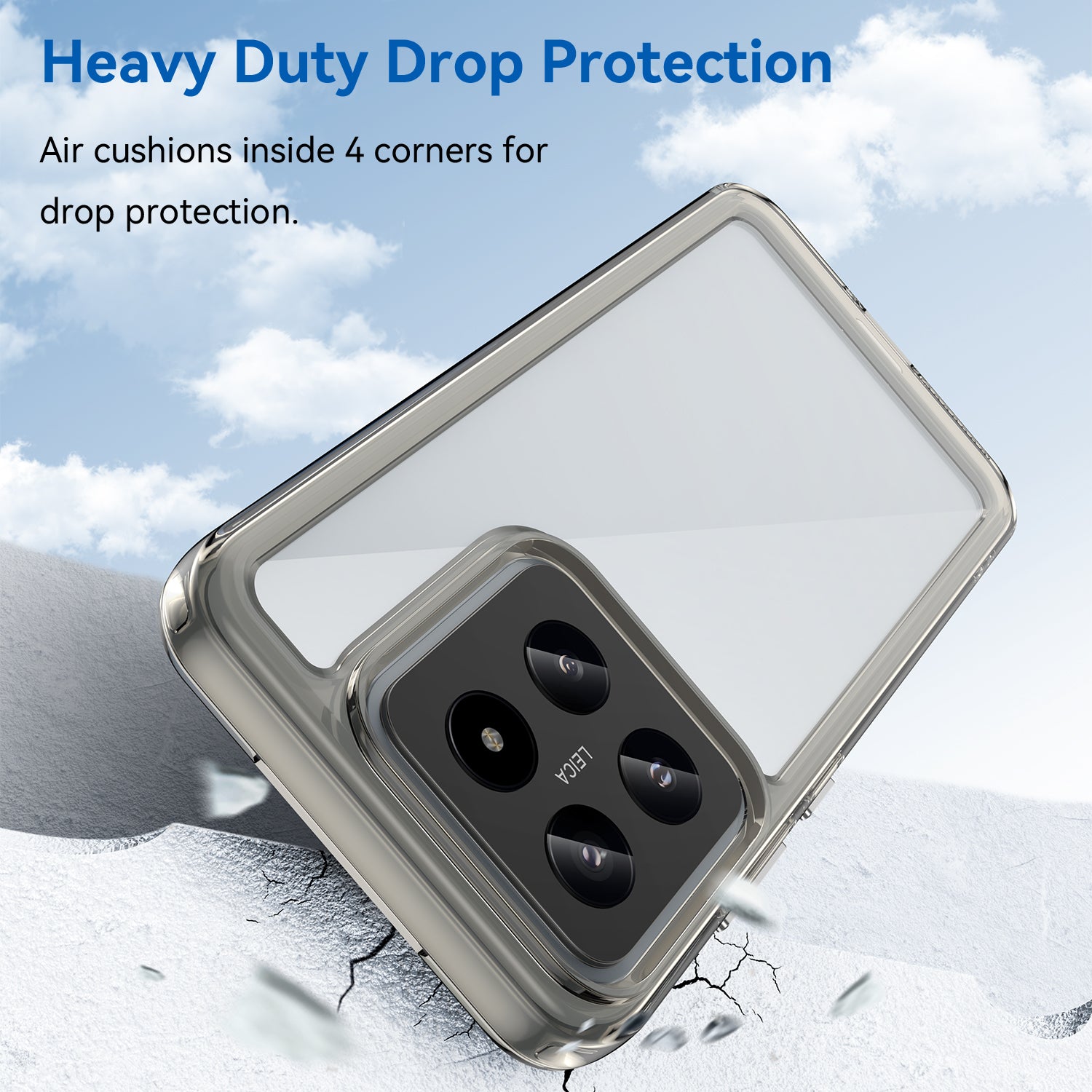 Xiaomi 14 Soft TPU Bumper Case (Clear Grey)