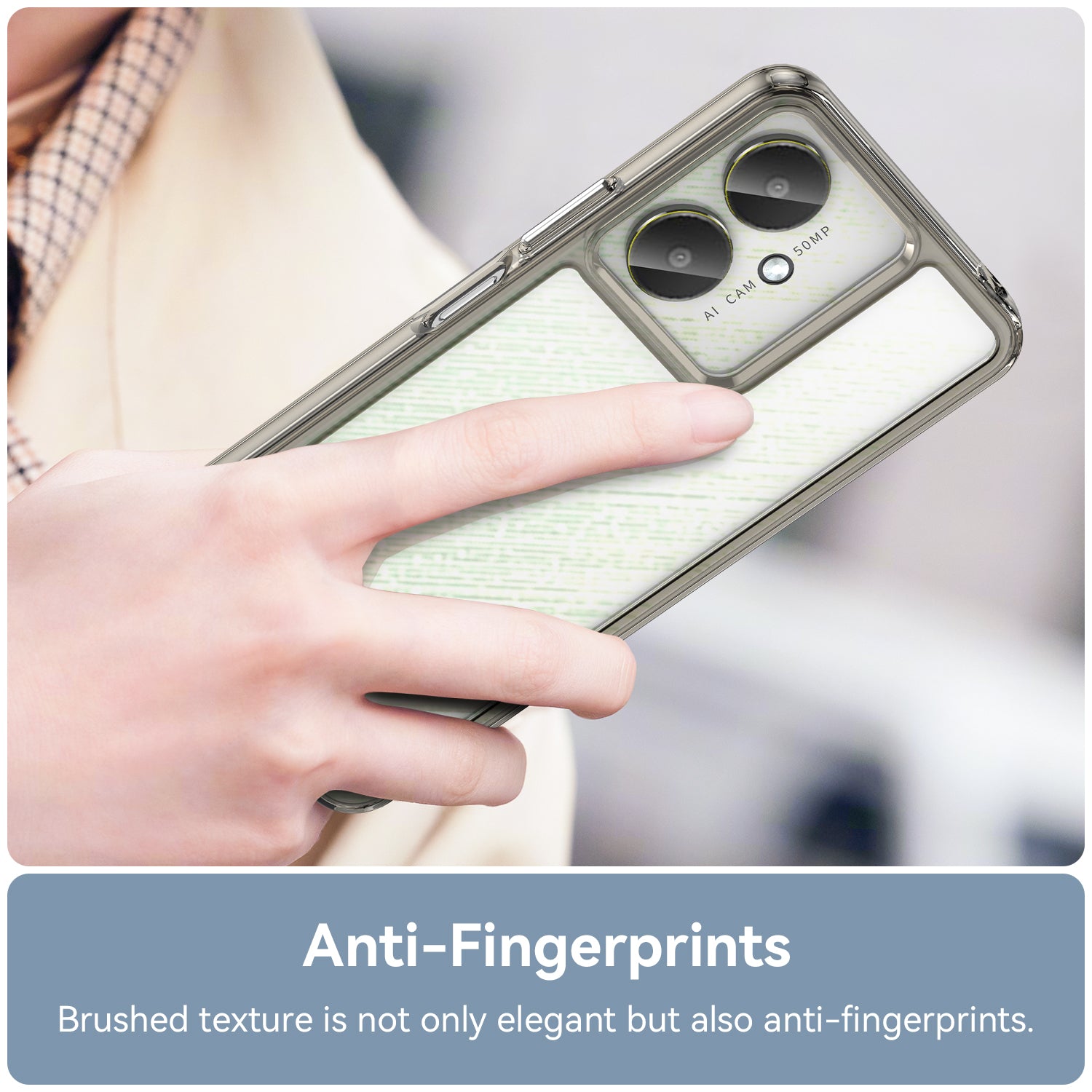 Xiaomi Redmi 13C 4G Soft TPU Bumper Case (Clear Grey)